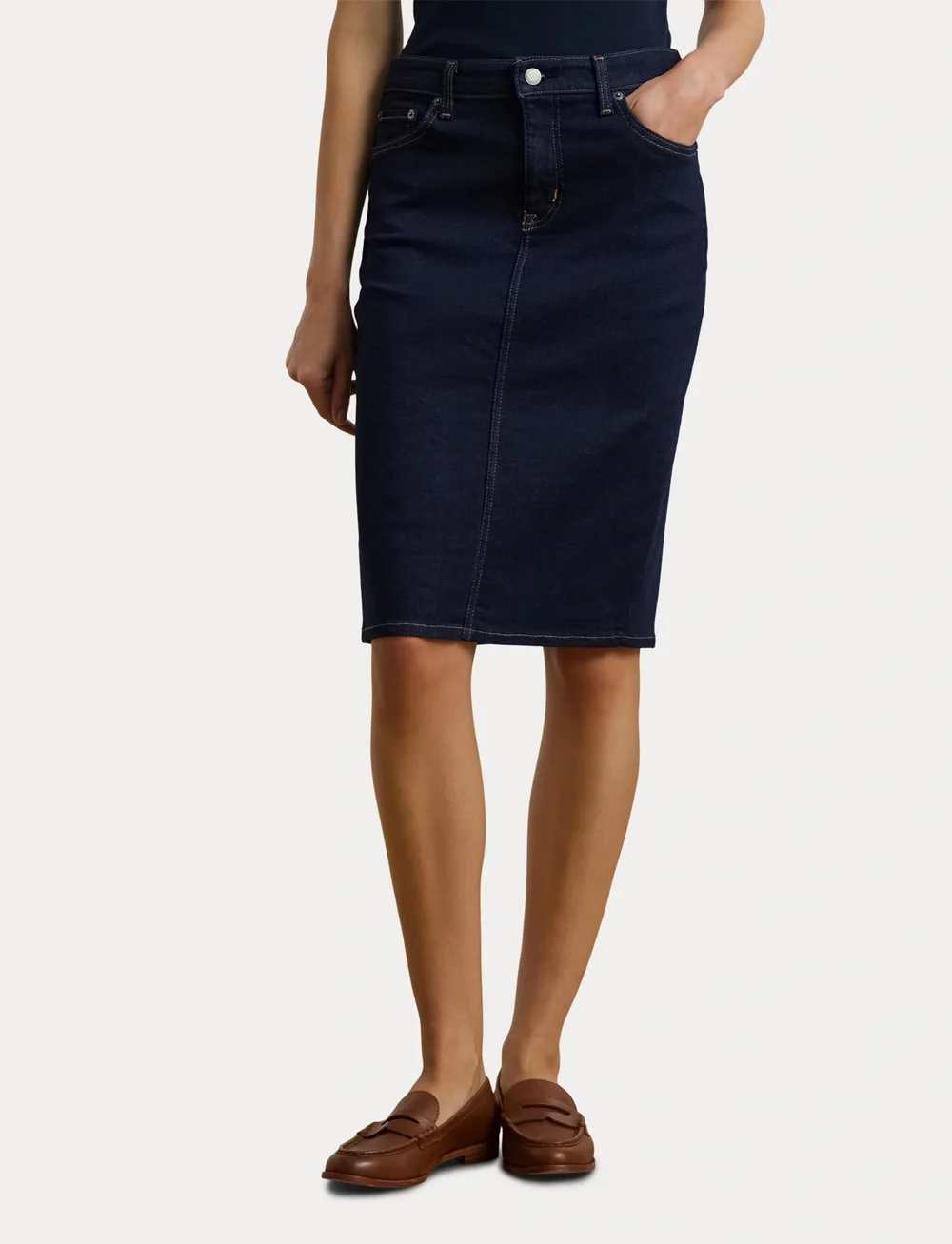 Lauren Ralph Lauren - Denim Skirt - midinederdele - rinse wash - 5