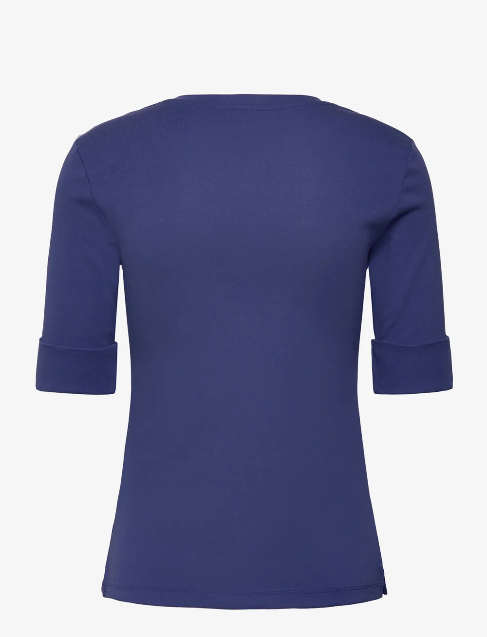 Lauren Ralph Lauren - Stretch Cotton Elbow-Sleeve V-Neck Tee - sviitrid - charter blue - 2