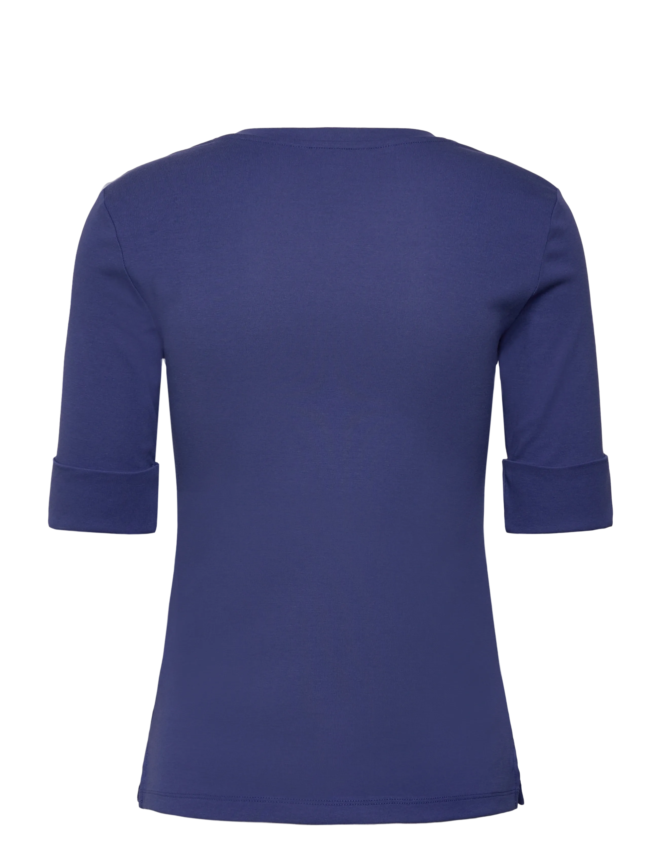 Lauren Ralph Lauren - RFND STRTCH 1X1 RIB-ELB-KNT - striktrøjer - charter blue - 2