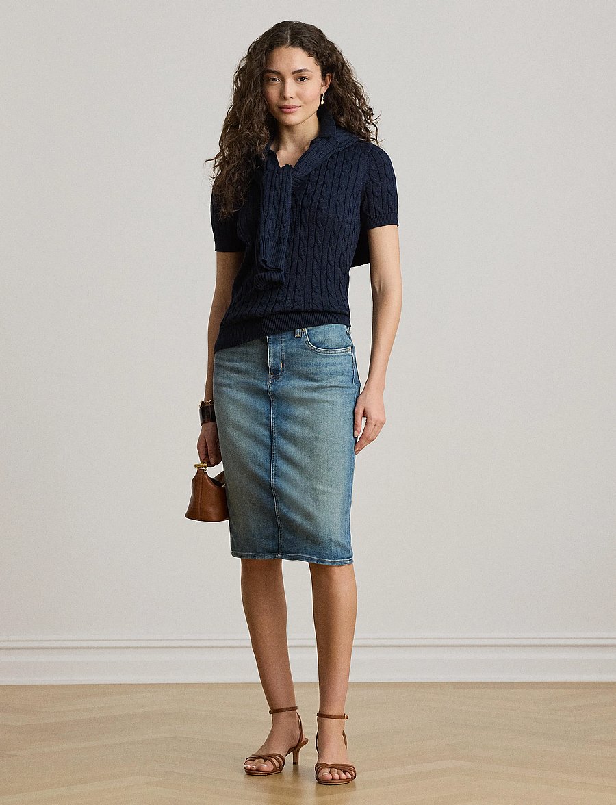Lauren Ralph Lauren - Denim Skirt - jeanskjolar - sunset indigo was - 3