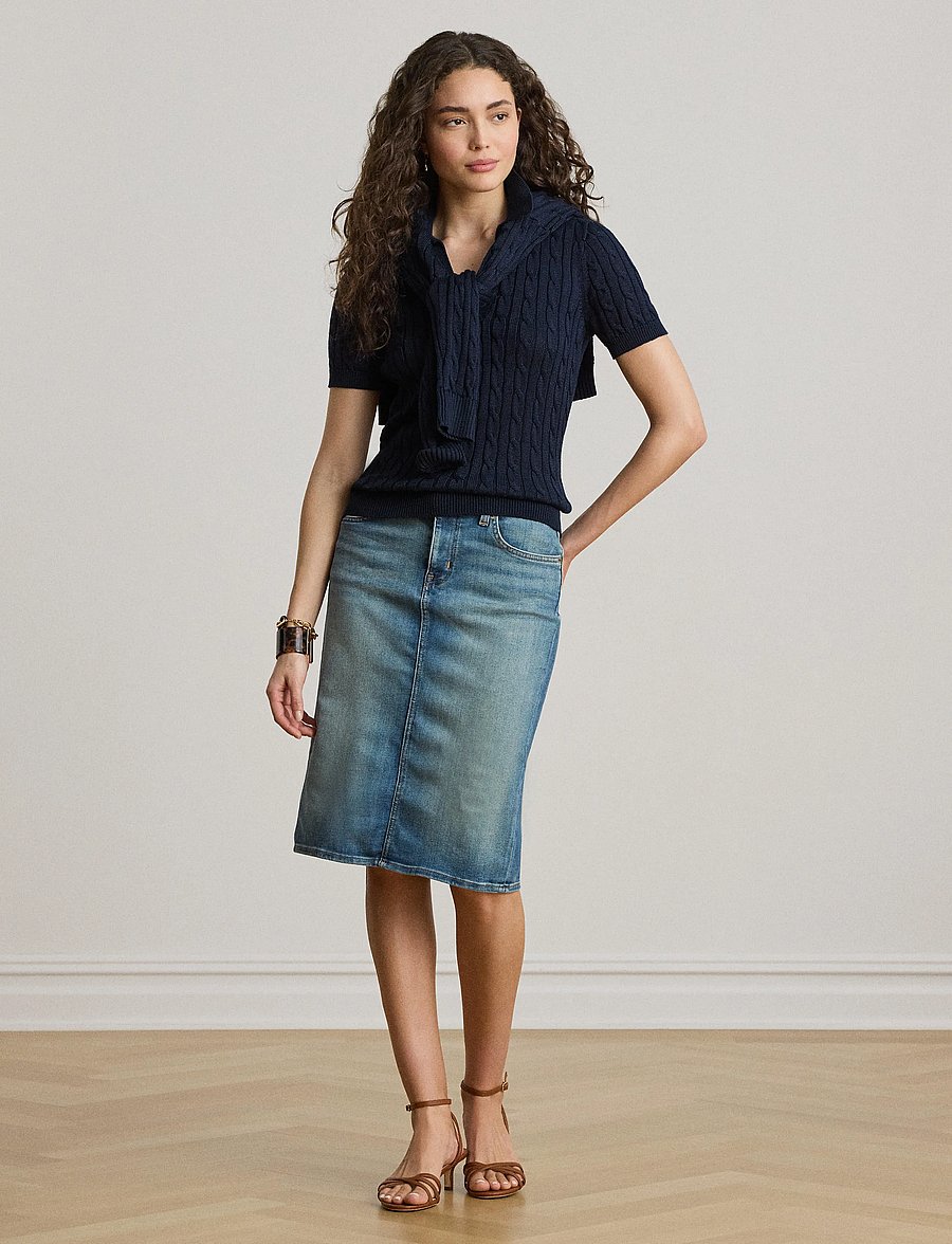 Lauren Ralph Lauren - Denim Skirt - jeanskjolar - sunset indigo was - 5