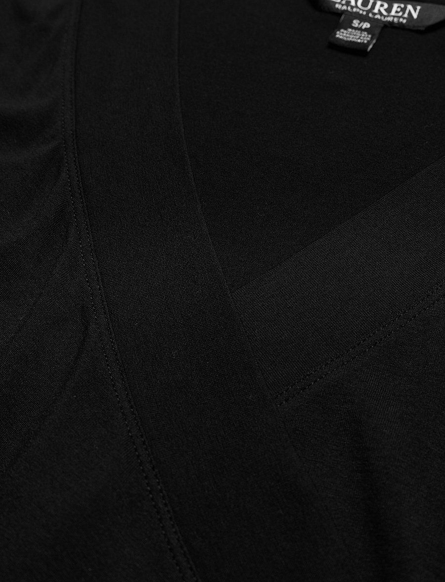 Lauren Ralph Lauren - Surplice Jersey Top - langärmlige blusen - polo black - 3
