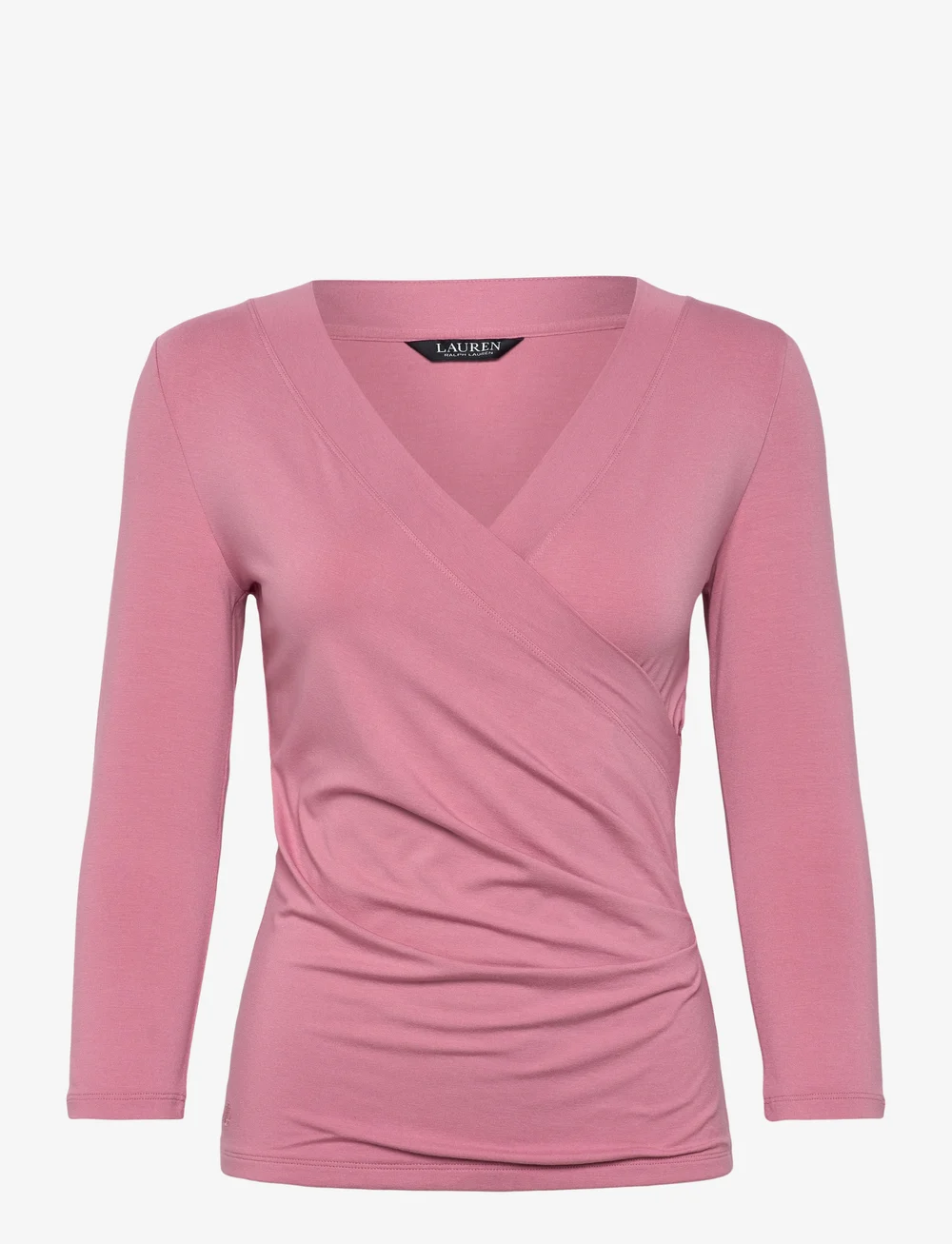 Lauren Ralph Lauren - Surplice Jersey Top - langærmede bluser - rose mauve - 0