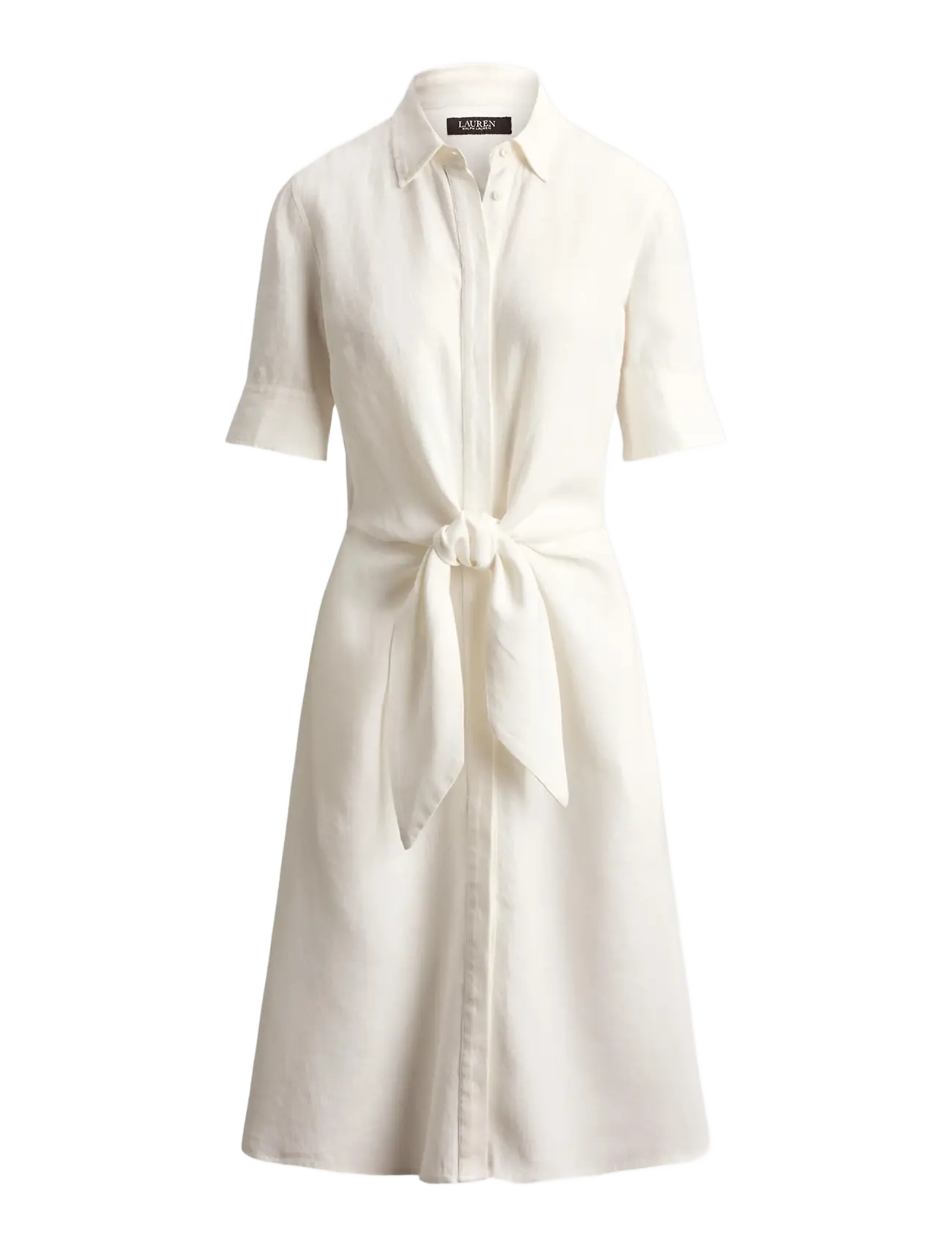 Linen Shirtdress - White Hvit US 4