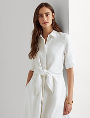 Lauren Ralph Lauren - Linen Shirtdress - skjortekjoler - white - 0