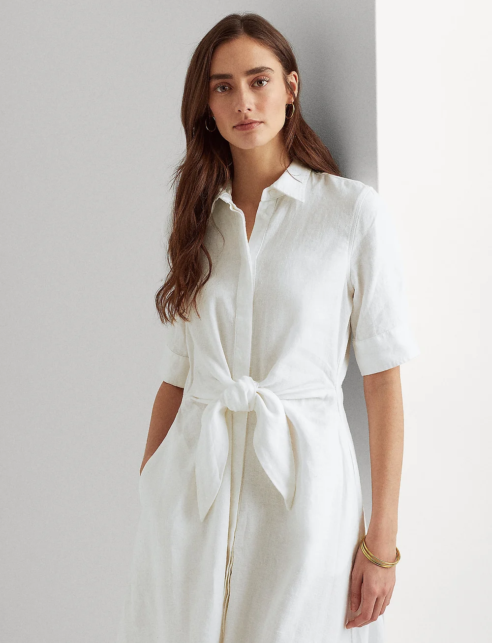 Lauren Ralph Lauren - Linen Shirtdress - shirt dresses - white - 0