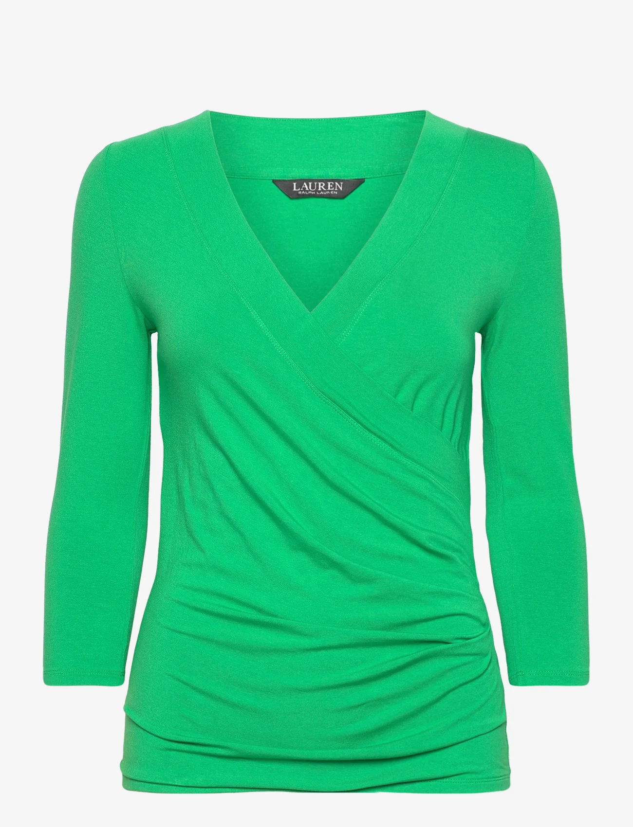 Lauren Ralph Lauren - Surplice Jersey Top - t-shirts met lange mouwen - green topaz - 0