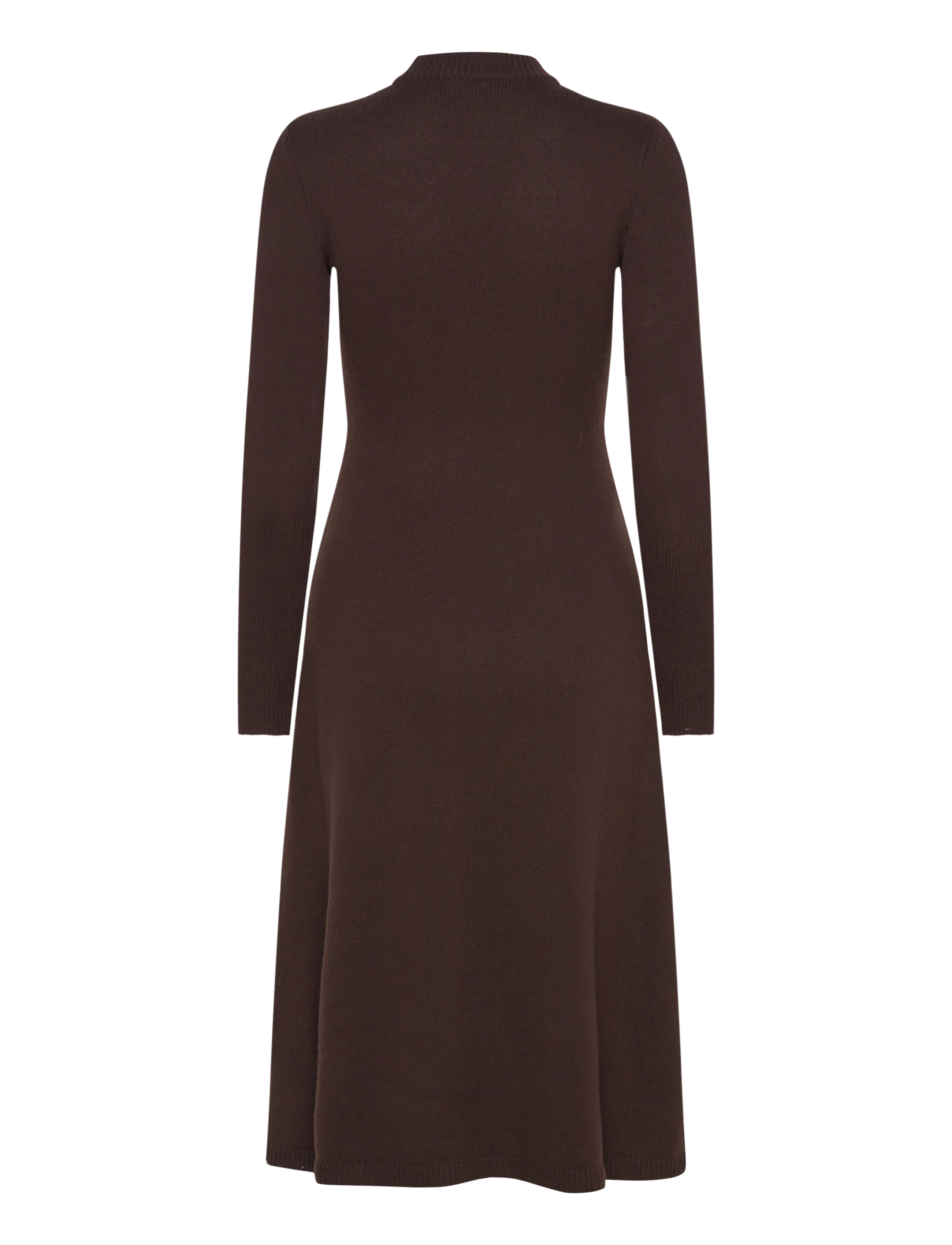 Lauren Ralph Lauren - Wool-Blend Long-Sleeve Sweater Dress - circuit brown - 2