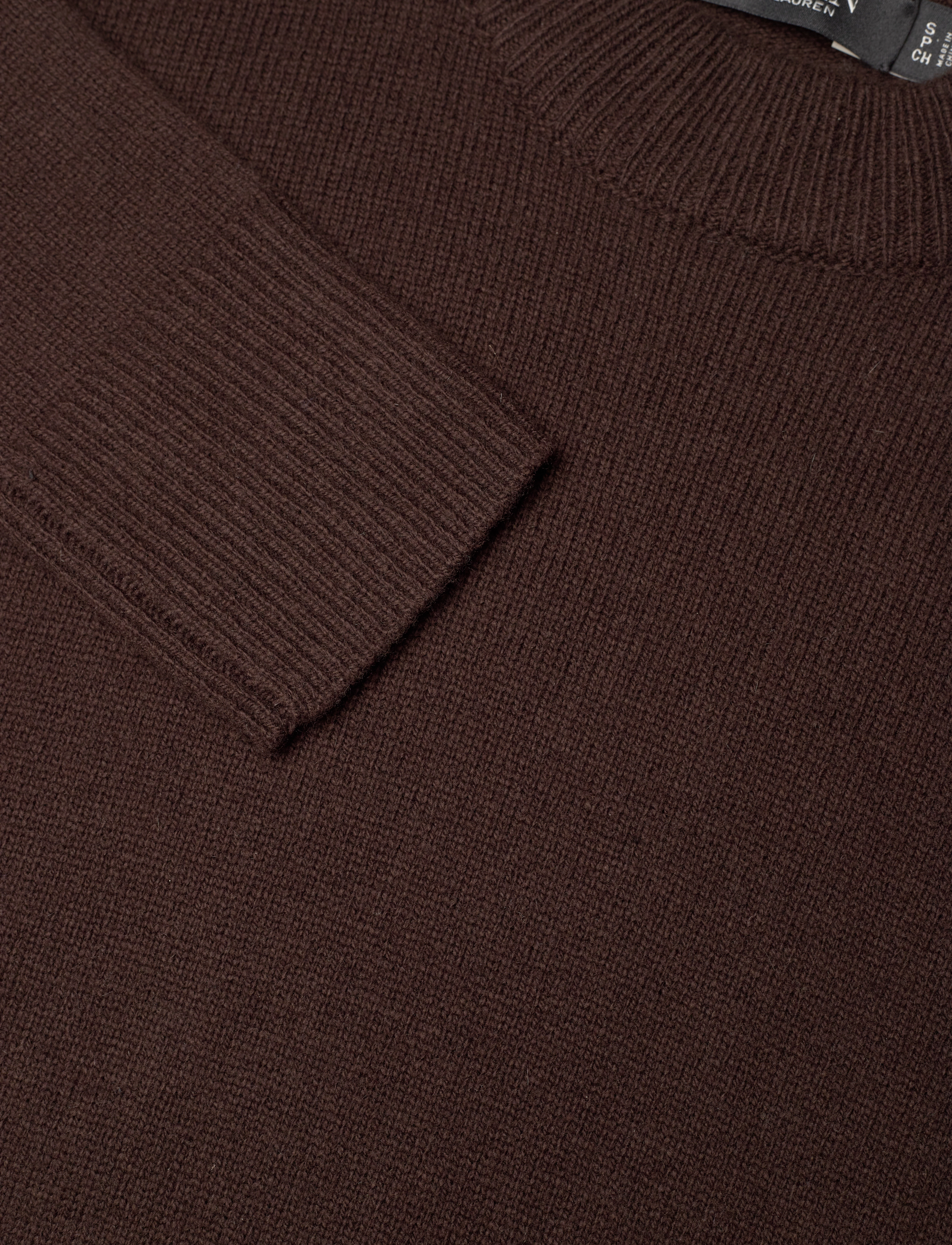 Lauren Ralph Lauren - Wool-Blend Long-Sleeve Sweater Dress - circuit brown - 3