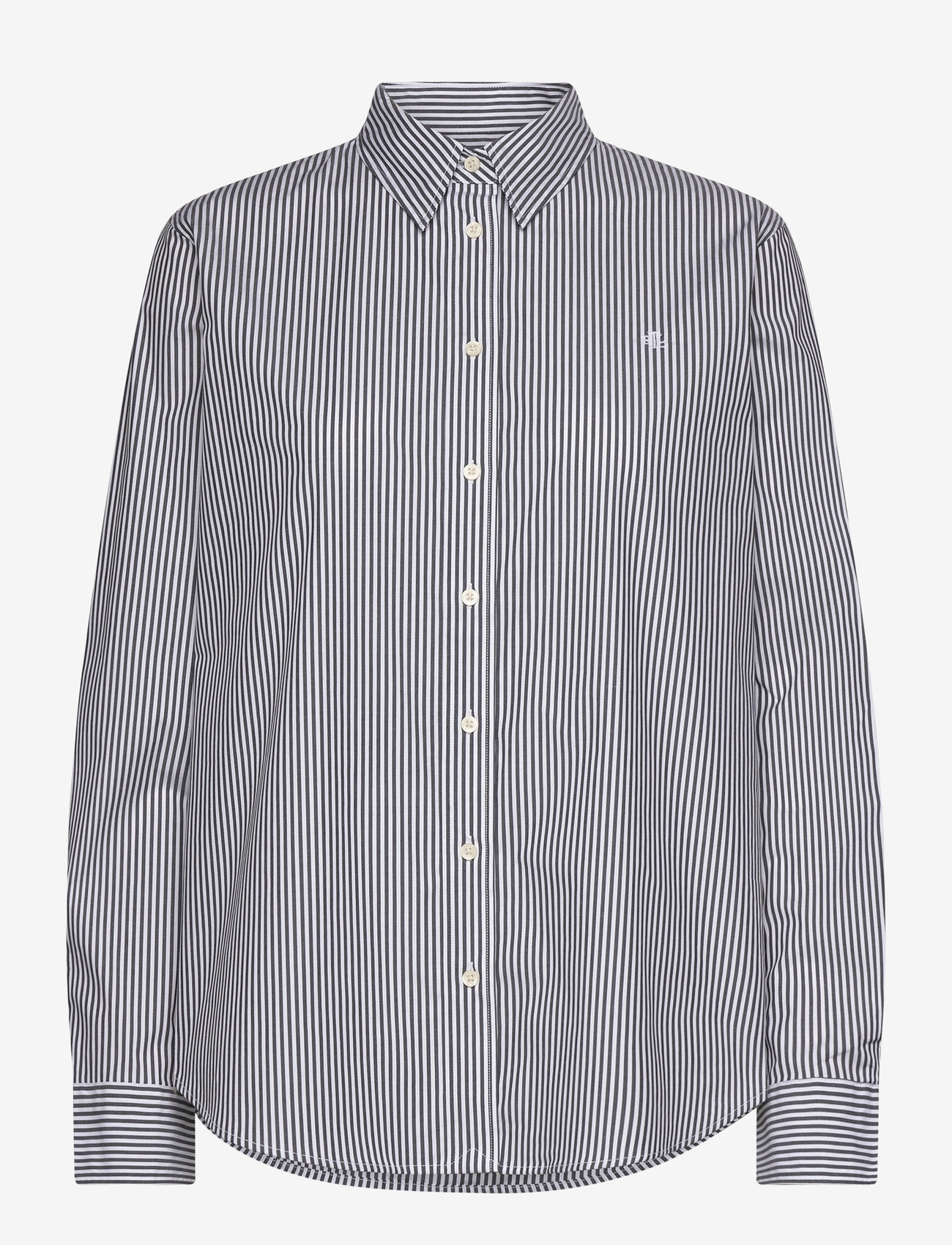 Lauren Ralph Lauren - Striped Easy Care Cotton Shirt - denimskjorter - black/white - 1