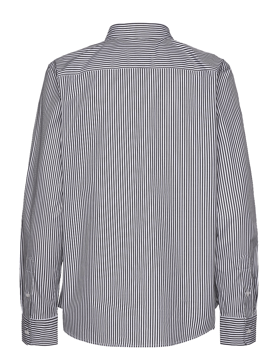 Lauren Ralph Lauren - Classic Fit Striped Cotton Shirt - langærmede skjorter - black/white - 2