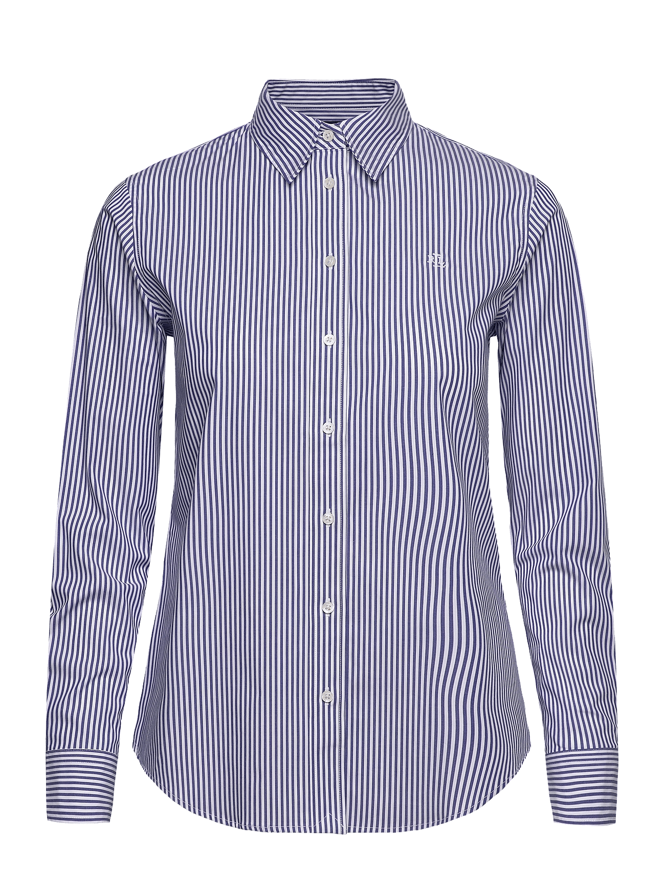 Striped Easy Care Cotton Shirt - BLUE