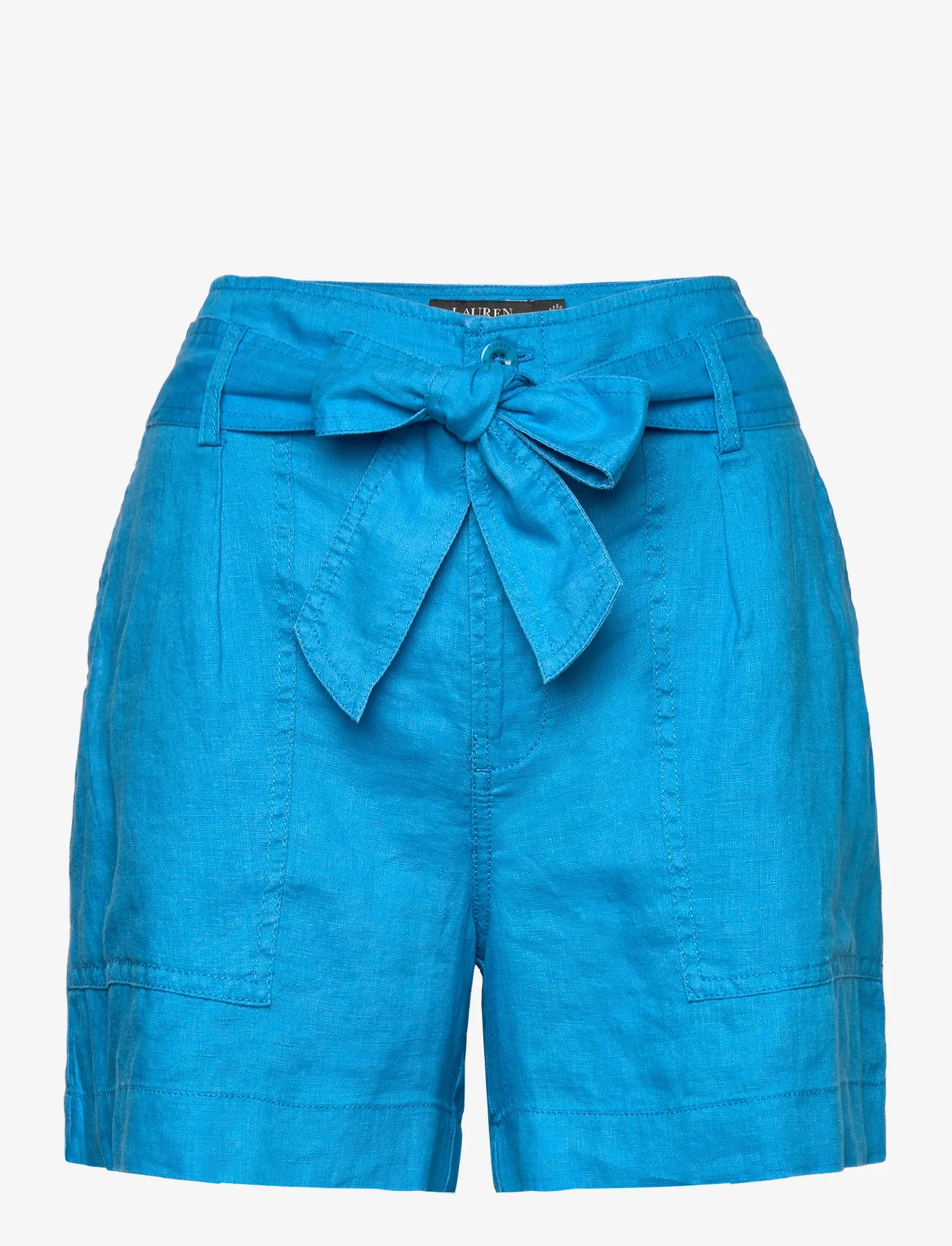 Lauren Ralph Lauren - Belted Linen Short - paper bag shorts - blaze ocean - 1