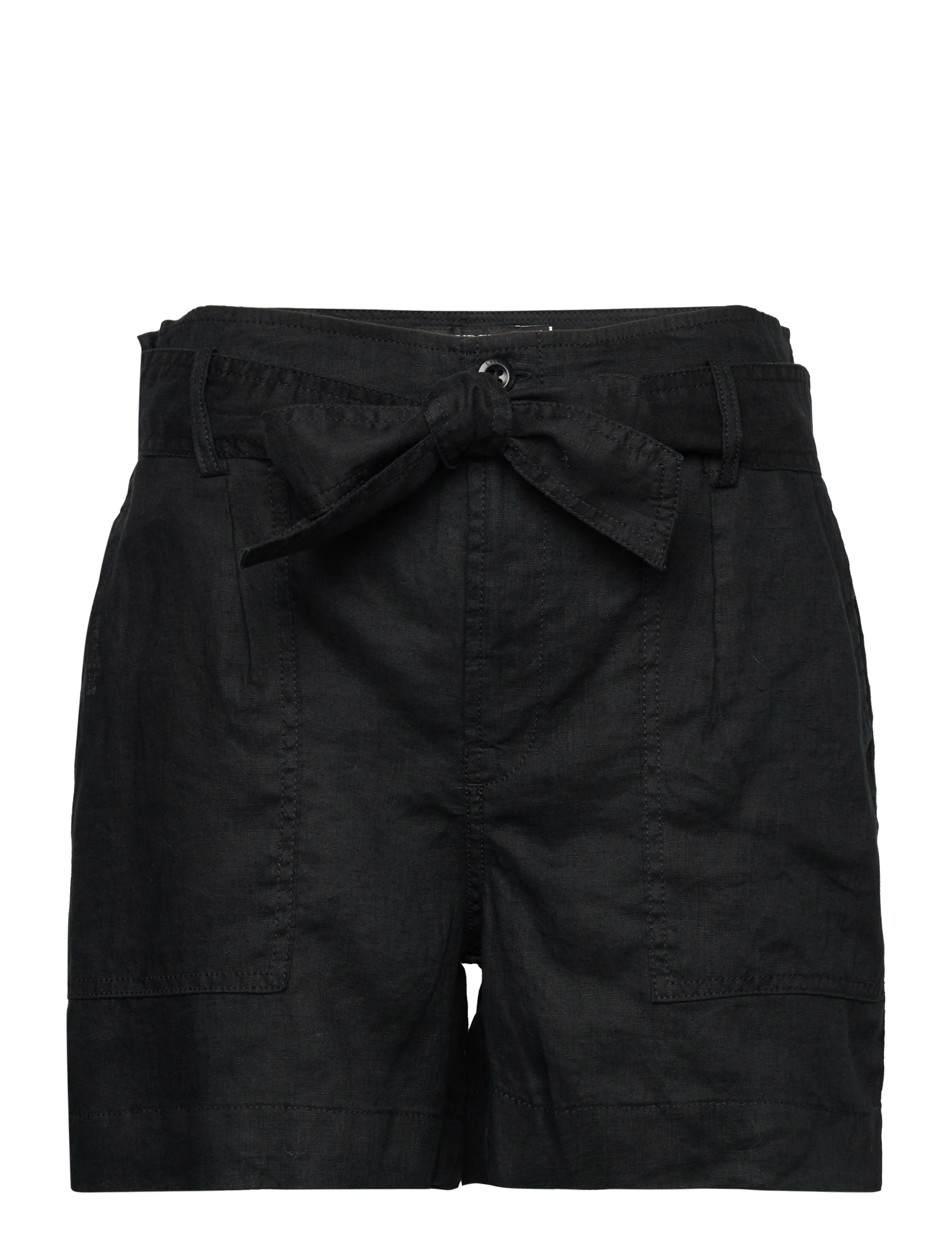 LAUREN RALPH LAUREN Belted Linen Kurz Schwarz - 36 - Damen