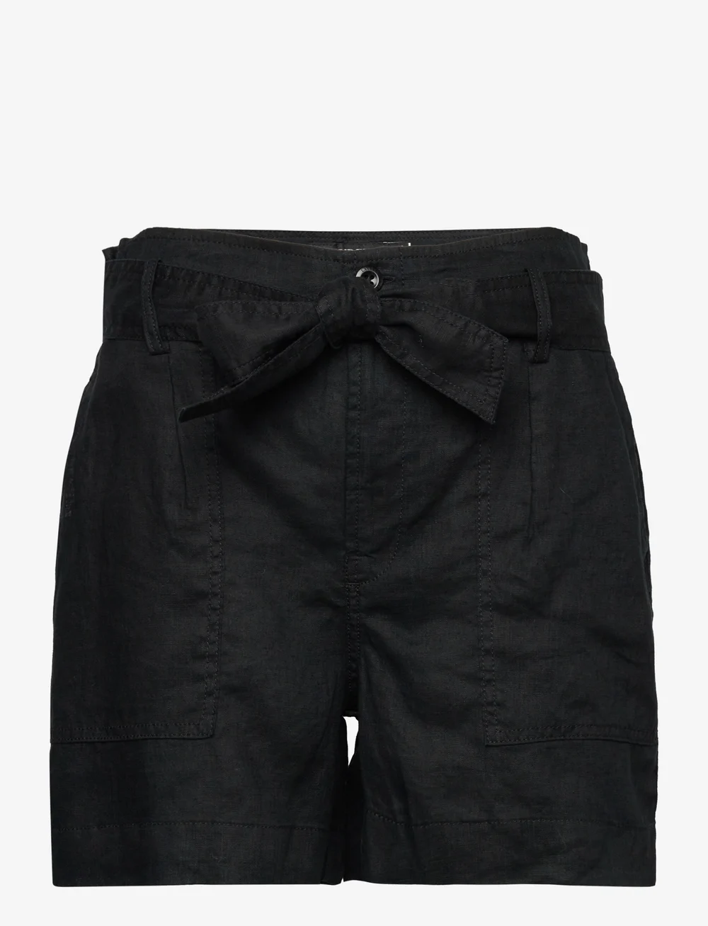 Lauren Ralph Lauren - Belted Linen Short - pellava shortsit - polo black - 1