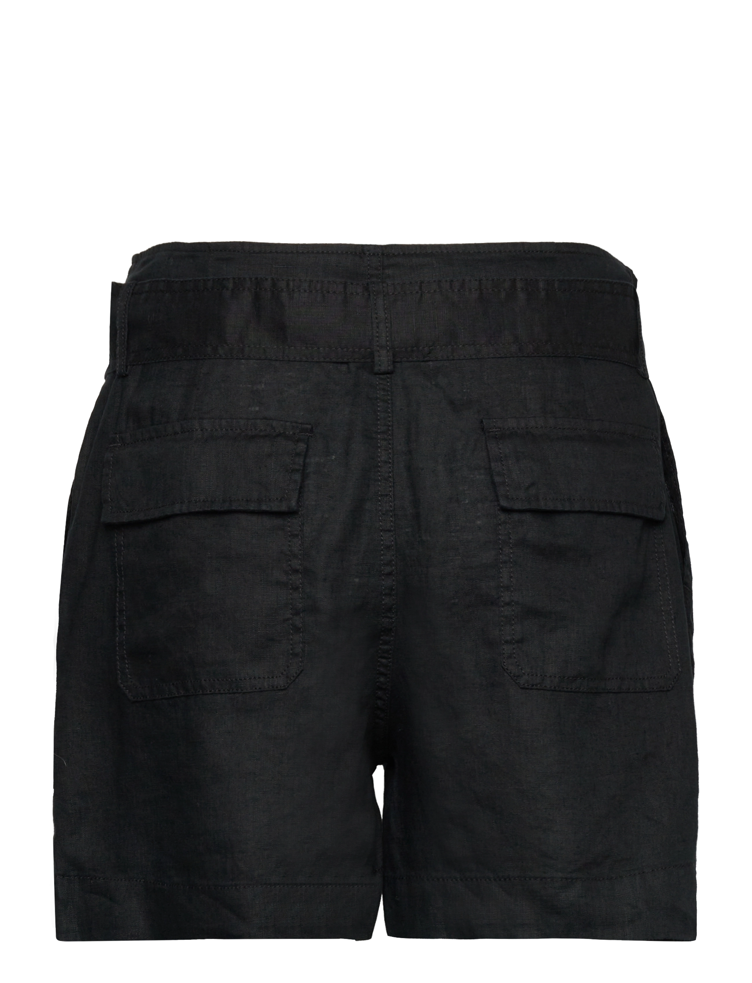 Lauren Ralph Lauren - Belted Linen Short - linen shorts - polo black - 2