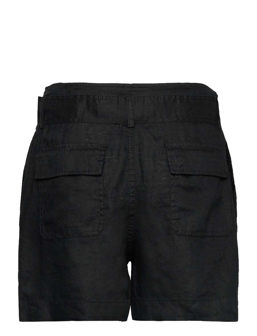Lauren Ralph Lauren - Belted Linen Short - linased lühikesed püksid - polo black - 2