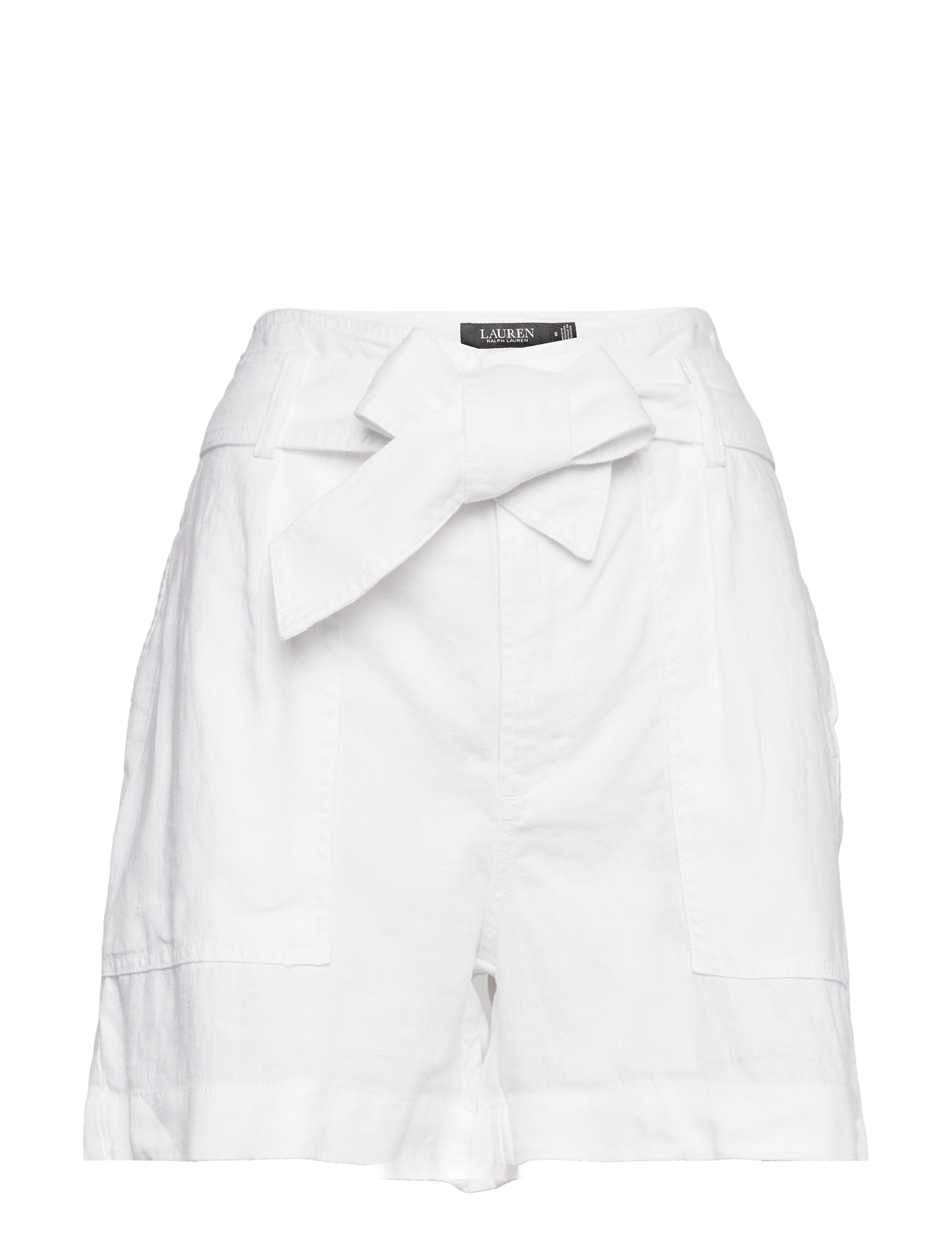 LAUREN RALPH LAUREN Belted Linen Kurz Weiß - 44 - Damen