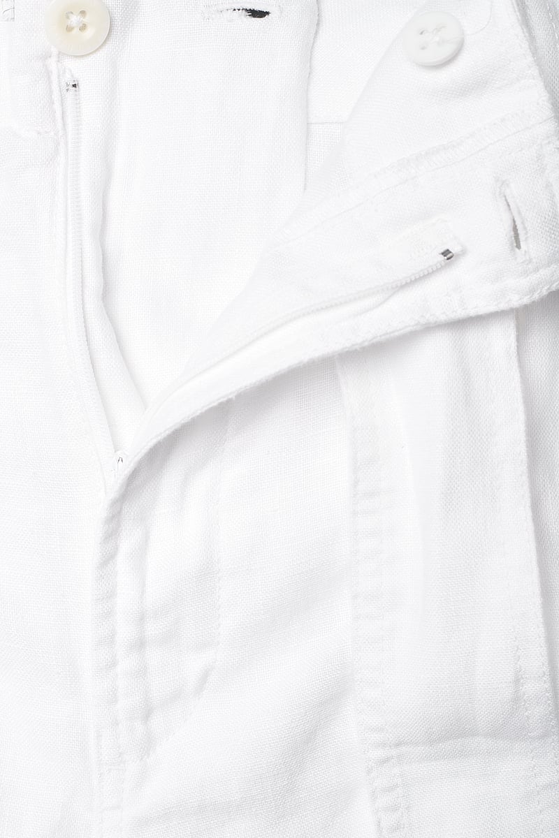 Lauren Ralph Lauren - Belted Linen Short - linneshorts - white - 4