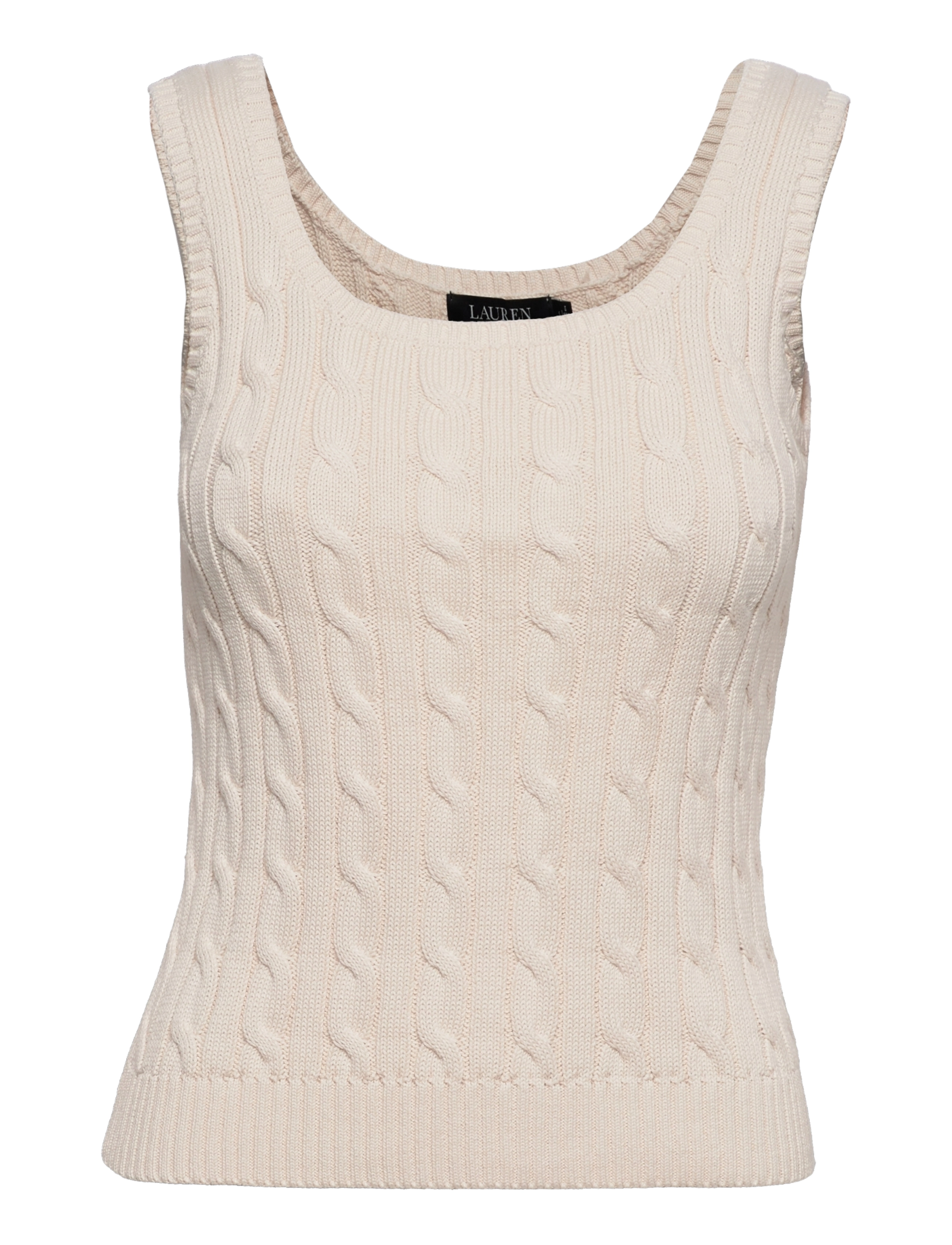 Lauren Ralph Lauren Cable-Knit Sleeveless Sweater - Westen - MASCARPONE CREAM / cream