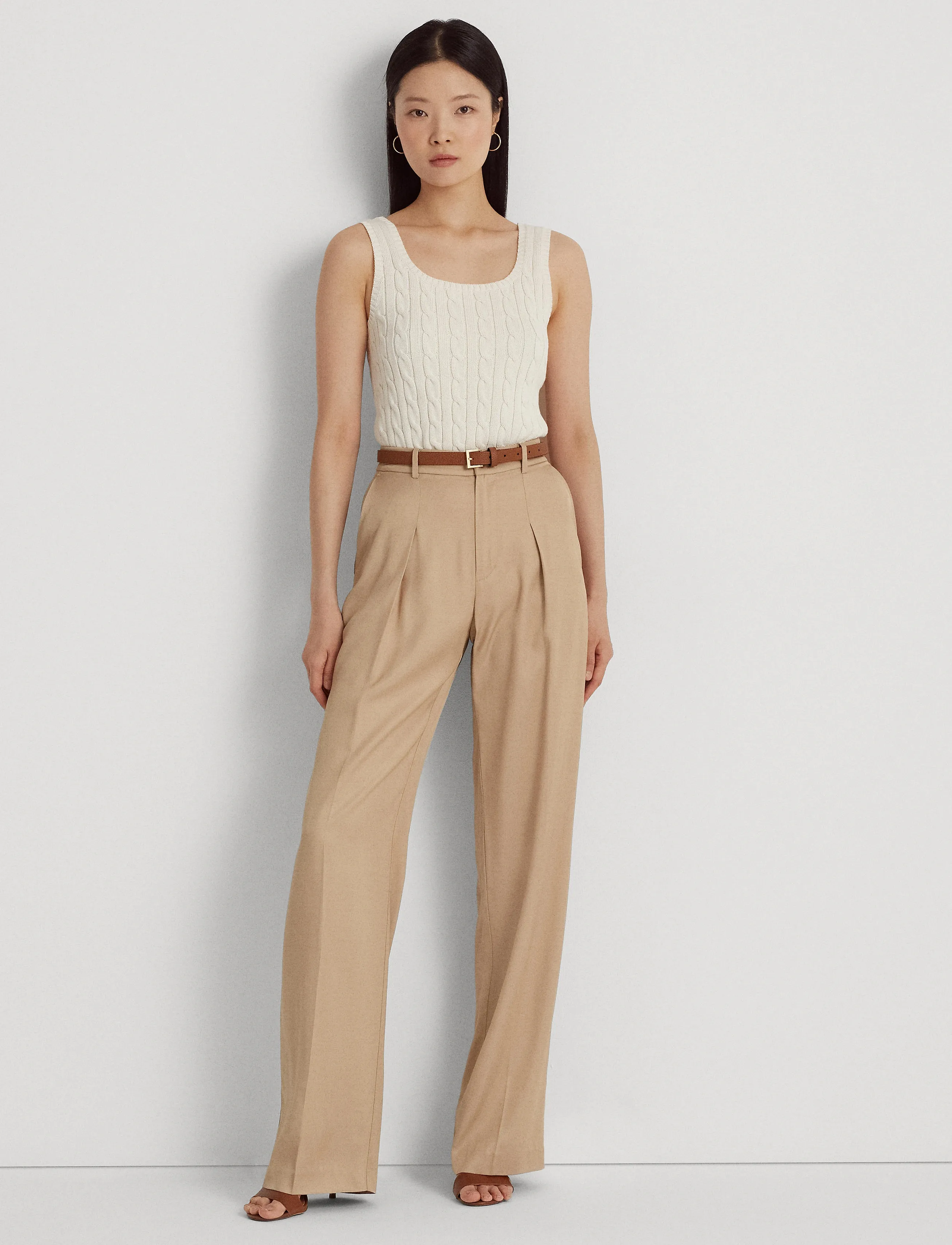 Lauren Ralph Lauren Cable-Knit Sleeveless Sweater - Ralph Lauren - MASCARPONE CREAM / cream