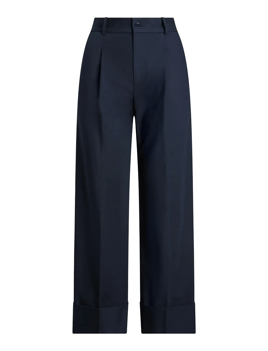 Lauren Ralph Lauren - Double-Faced Stretch Cotton Ankle Pant - lauren navy - 1