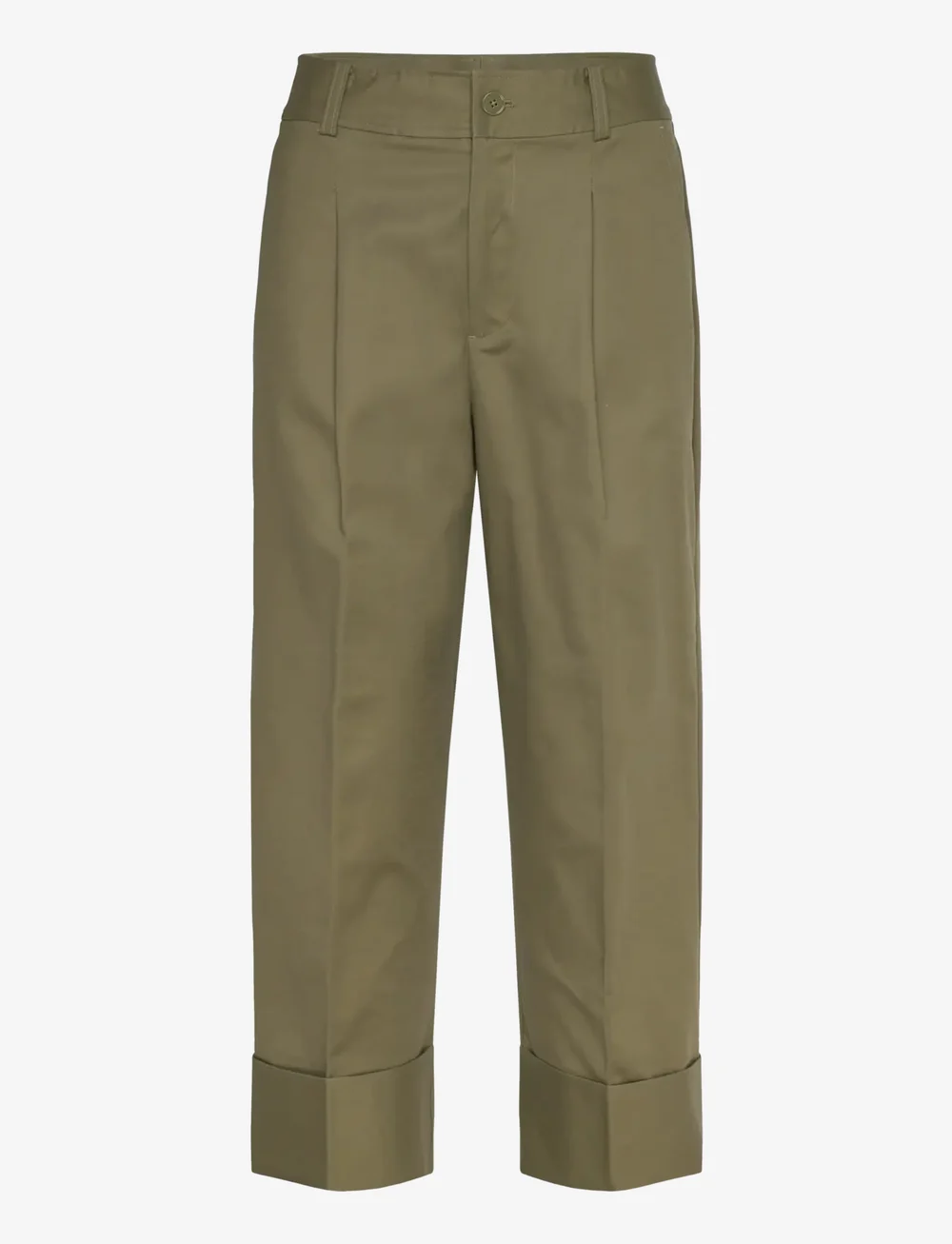 Lauren Ralph Lauren - Double-Faced Stretch Cotton Ankle Pant - kostymbyxor - olive grove - 0
