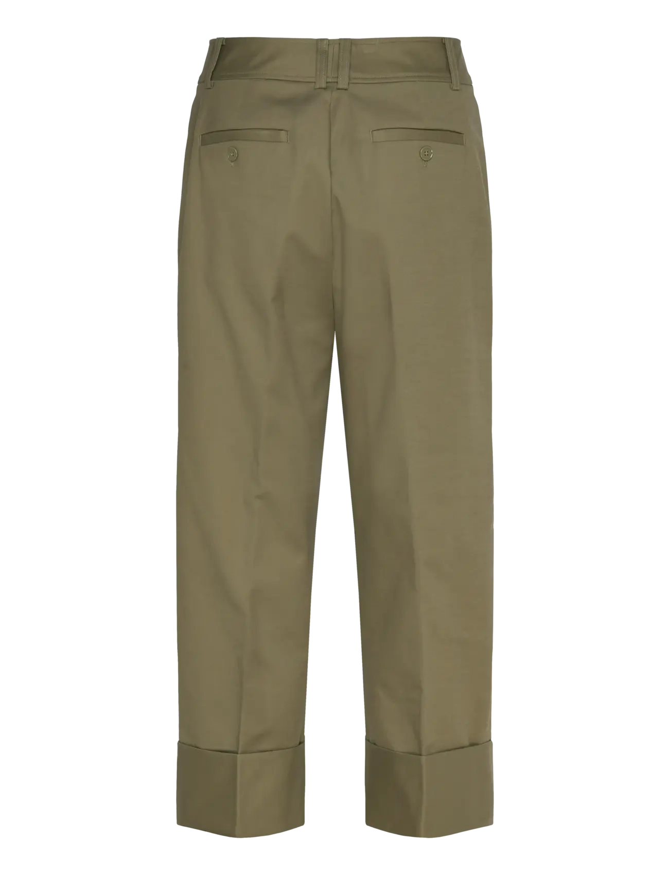 Lauren Ralph Lauren - Double-Faced Stretch Cotton Ankle Pant - habitbukser - olive grove - 1