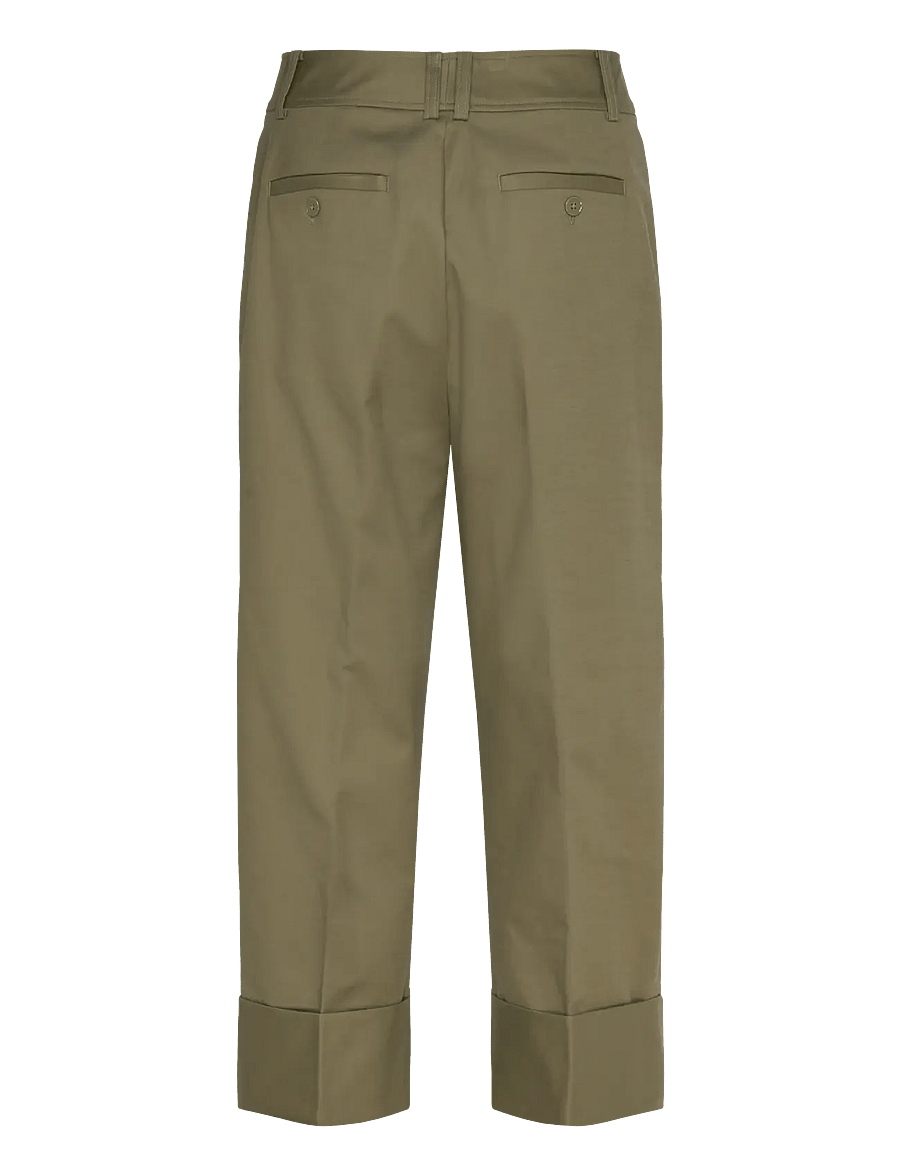 Lauren Ralph Lauren - Double-Faced Stretch Cotton Ankle Pant - habitbukser - olive grove - 1