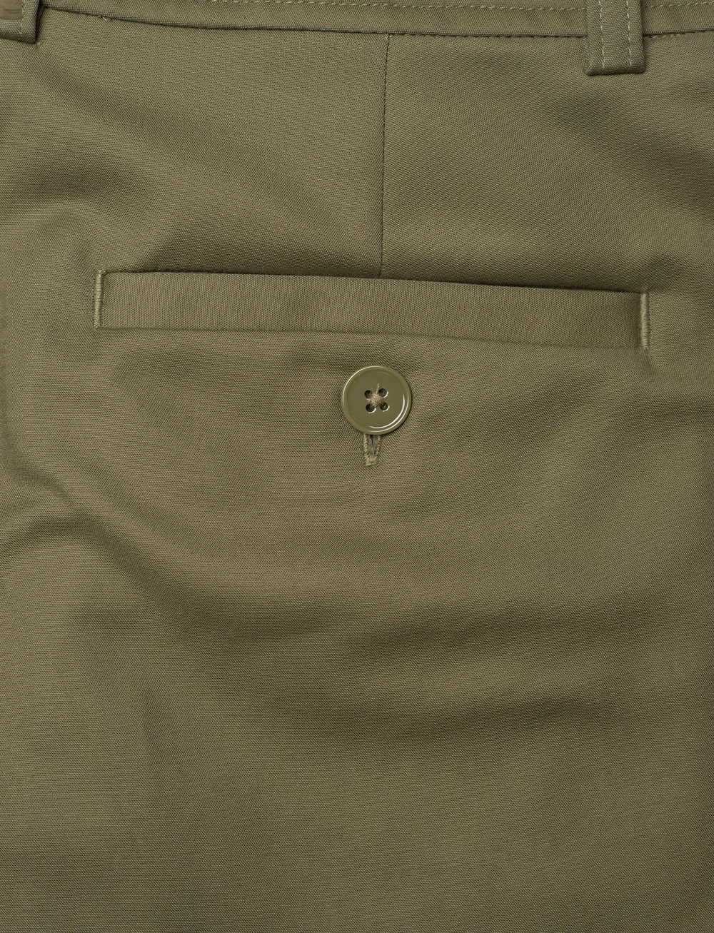 Lauren Ralph Lauren - Double-Faced Stretch Cotton Ankle Pant - kostymbyxor - olive grove - 4