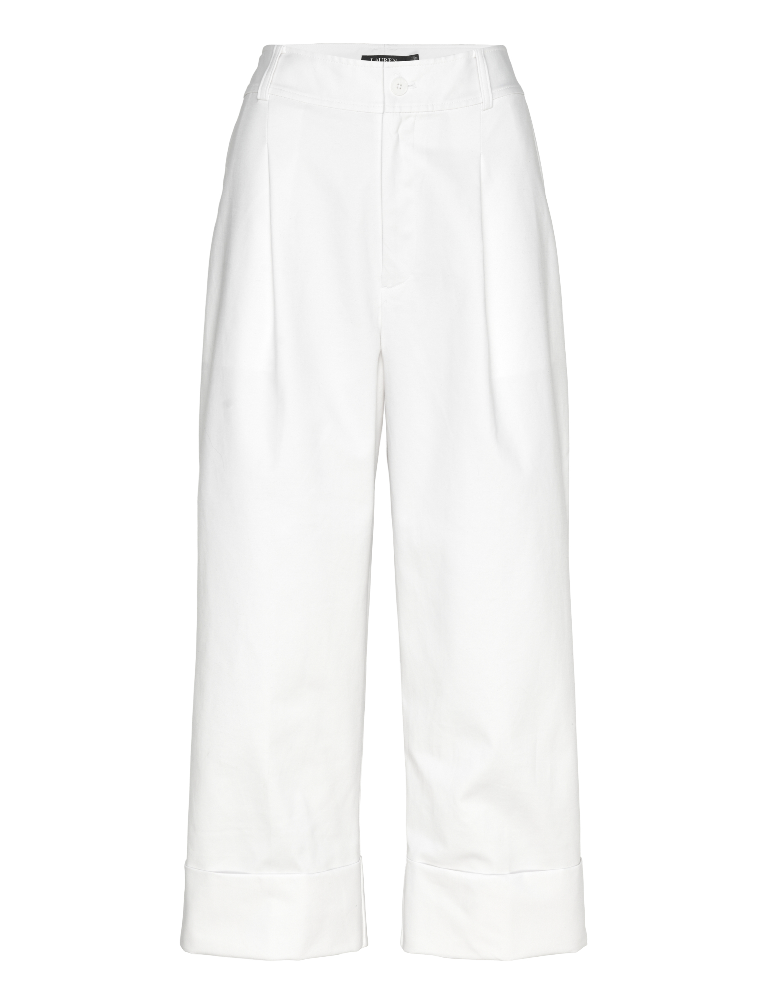 Lauren Ralph Lauren Double-Faced Stretch Cotton Ankle Pant - Püksid - WHITE / white