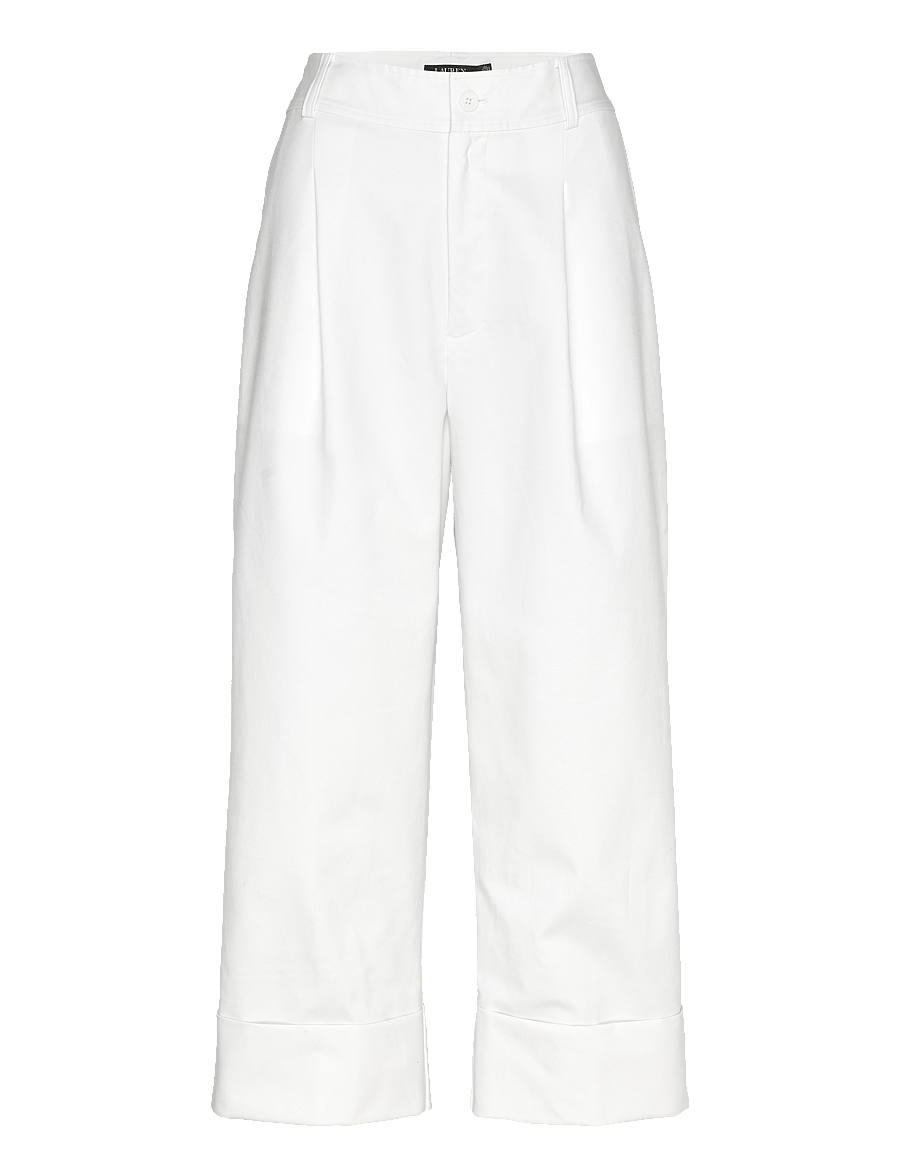 Lauren Ralph Lauren - Double-Faced Stretch Cotton Ankle Pant - pantalons - white - 0