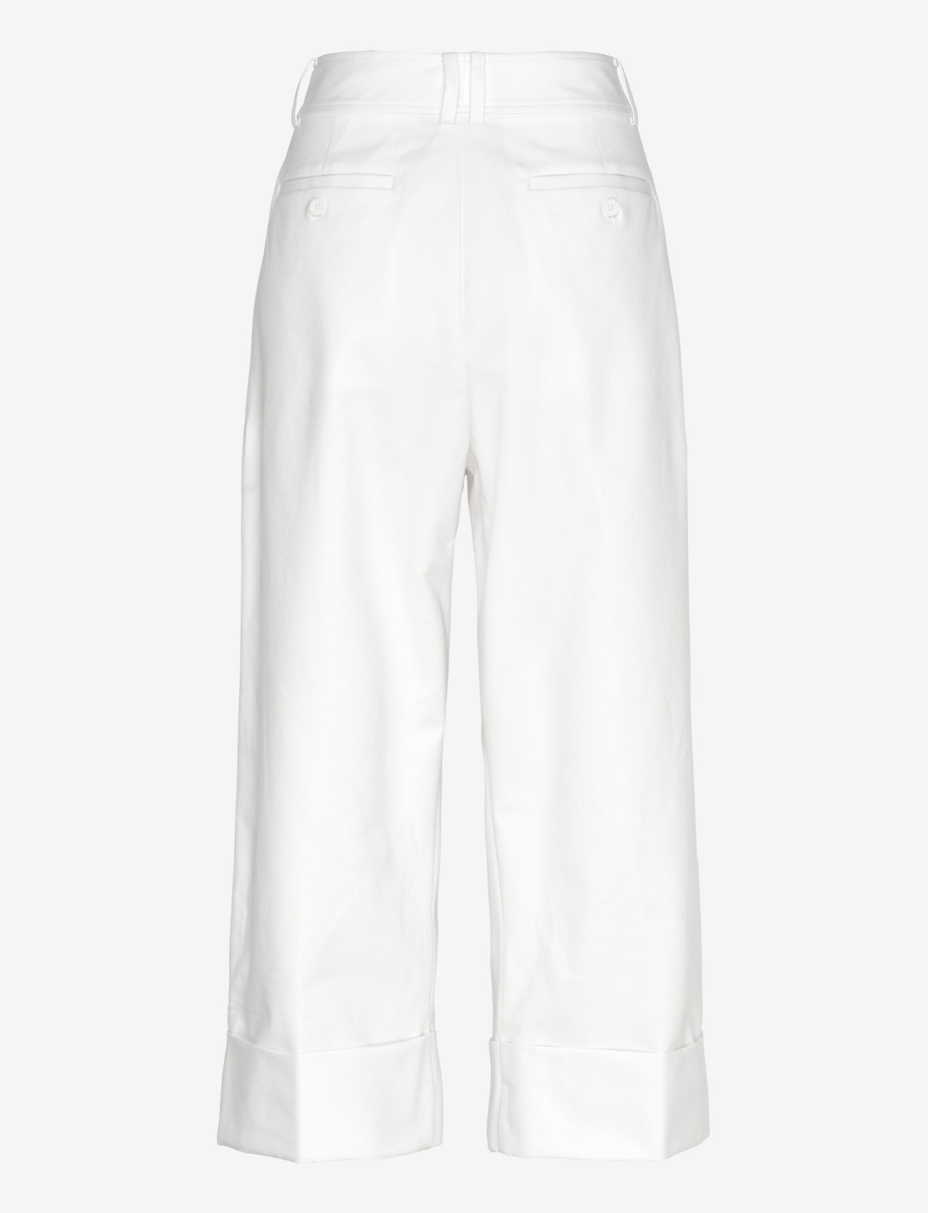 Lauren Ralph Lauren - Double-Faced Stretch Cotton Ankle Pant - habitbukser - white - 1