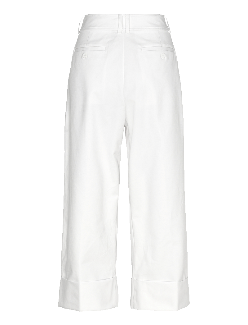 Lauren Ralph Lauren - Double-Faced Stretch Cotton Ankle Pant - habitbukser - white - 1