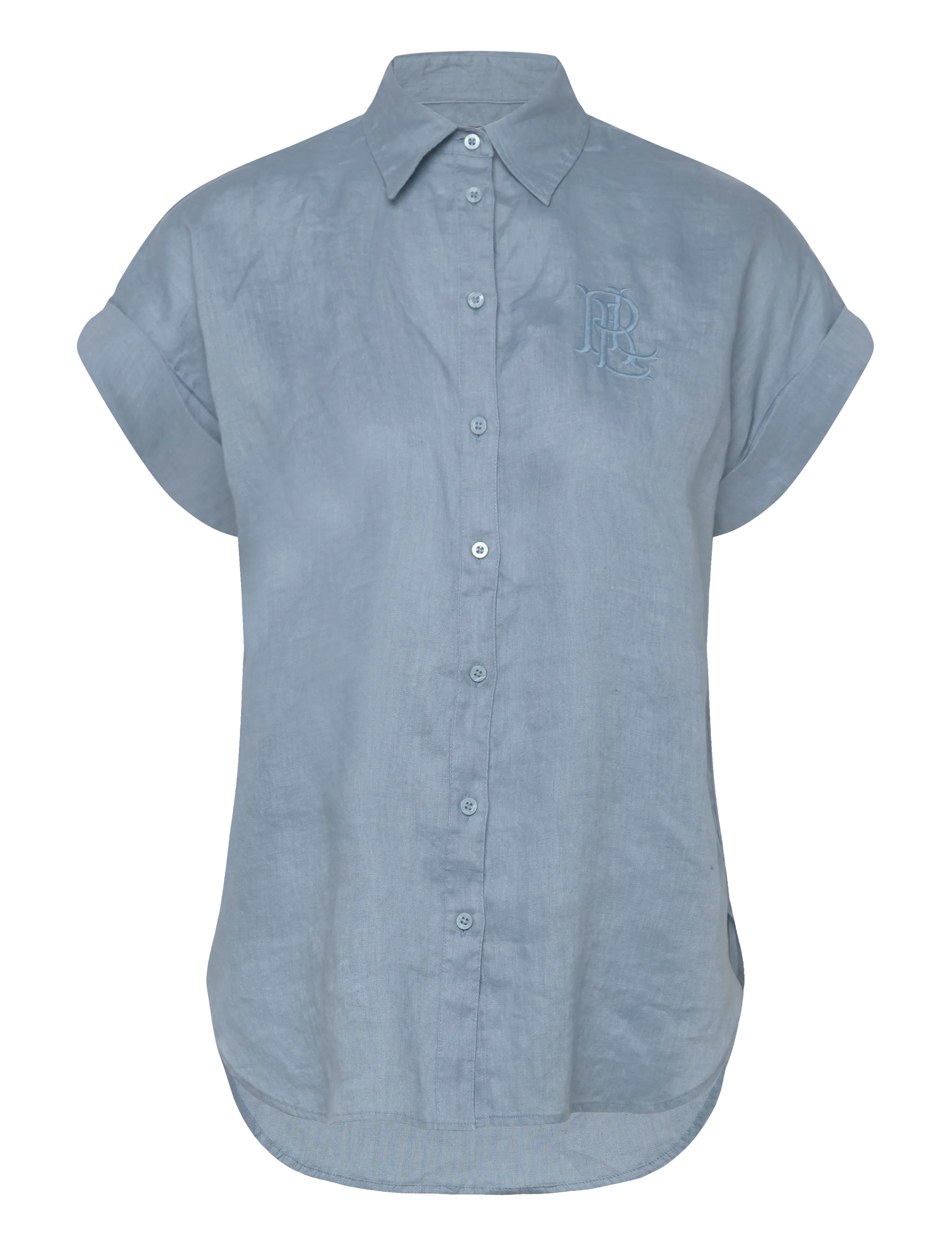 Lauren Ralph Lauren Linen Short-Sleeve Shirt - Bluser & Skjorter - BLUE NOTE / blue