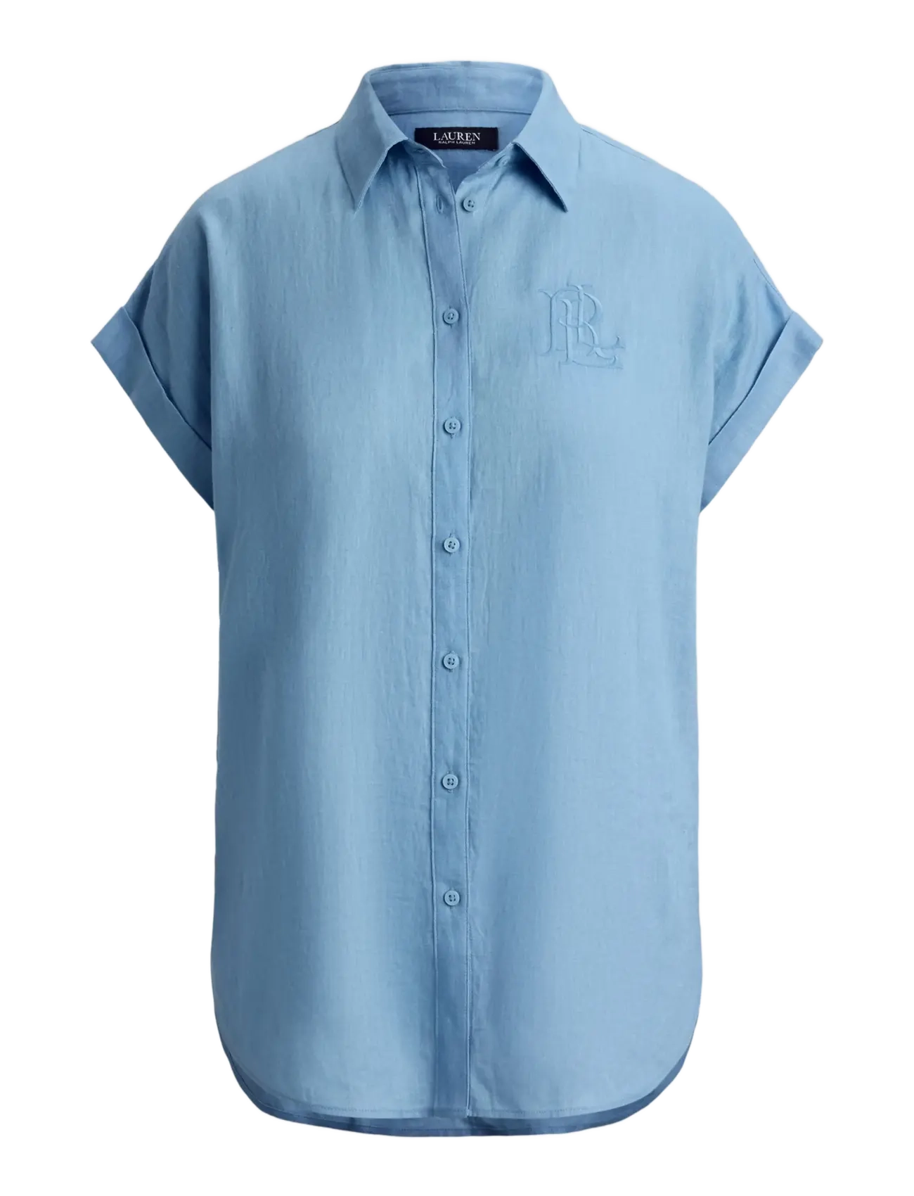 Lauren Ralph Lauren Linen Short-Sleeve Shirt - Officewear - BLUE NOTE / blue