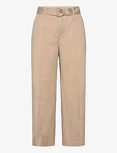 Micro-Sanded Twill Belted Wide-Leg Pant, Lauren Ralph Lauren