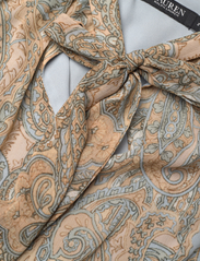 Lauren Ralph Lauren - Paisley Crinkle Georgette Tie-Neck Dress - peoriided outlet-hindadega - cream multi - 3