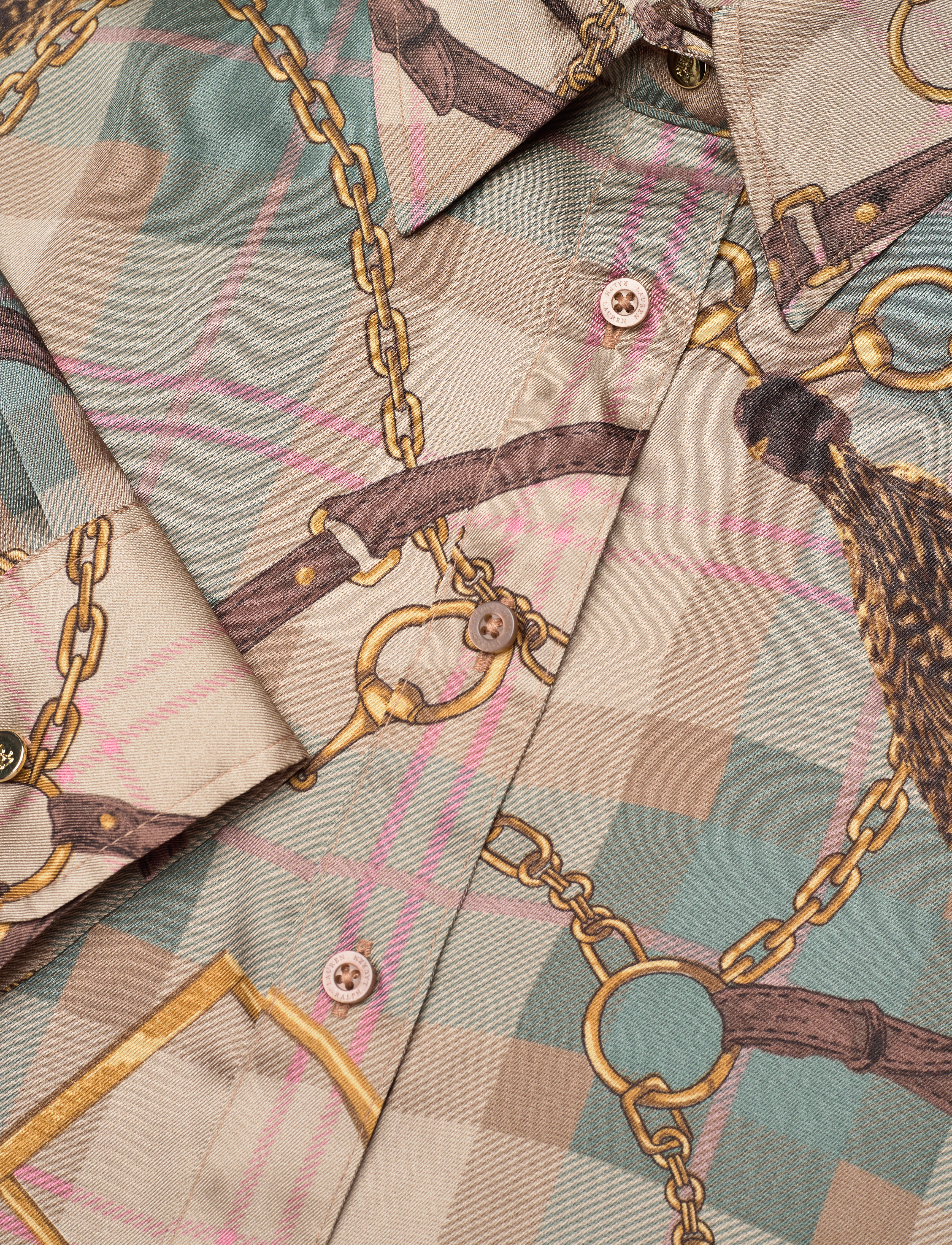 Lauren Ralph Lauren - Plaid Twill Shirtdress - tan multi - 3