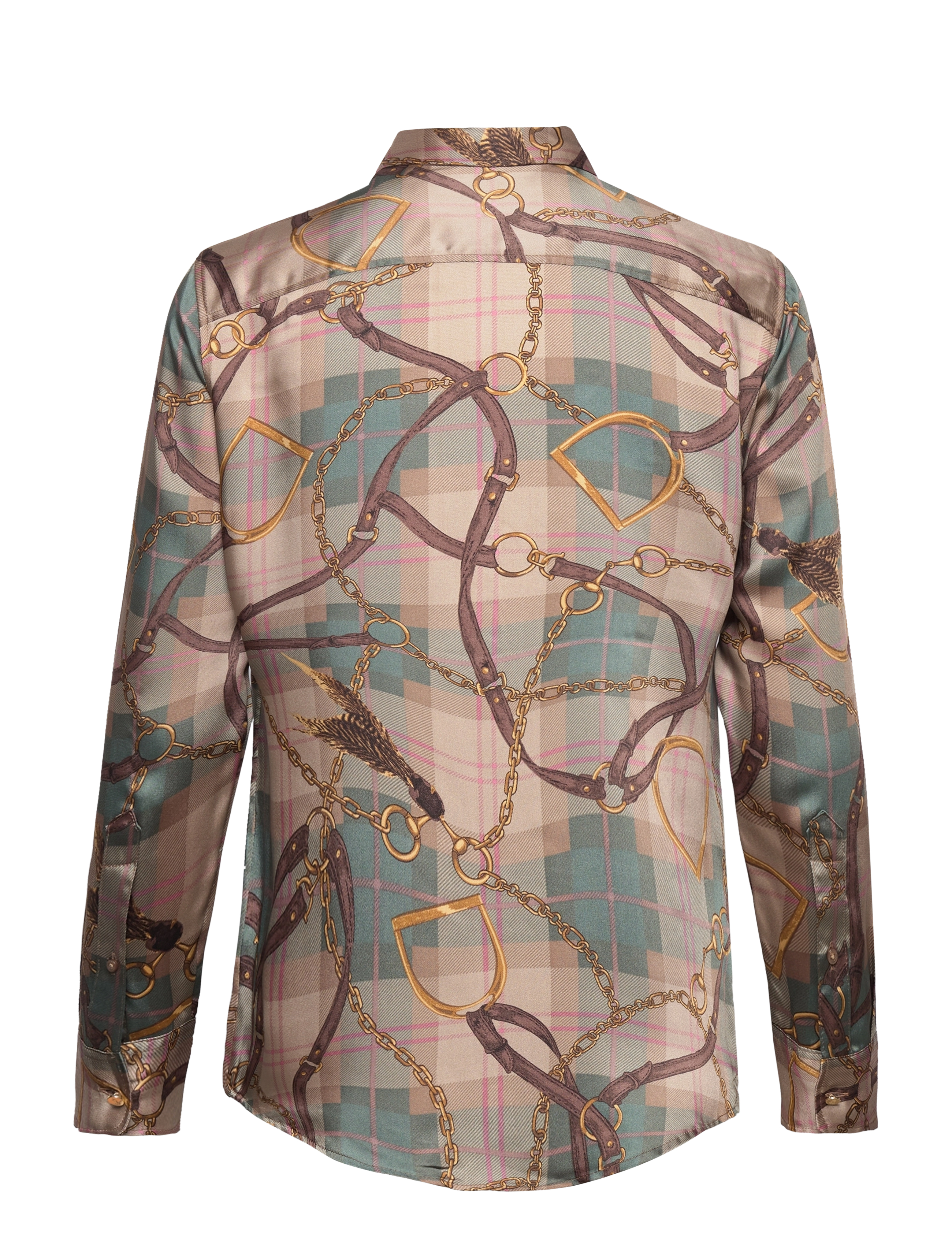 Lauren Ralph Lauren - Plaid Belting-Print Twill Shirt - tan multi - 1