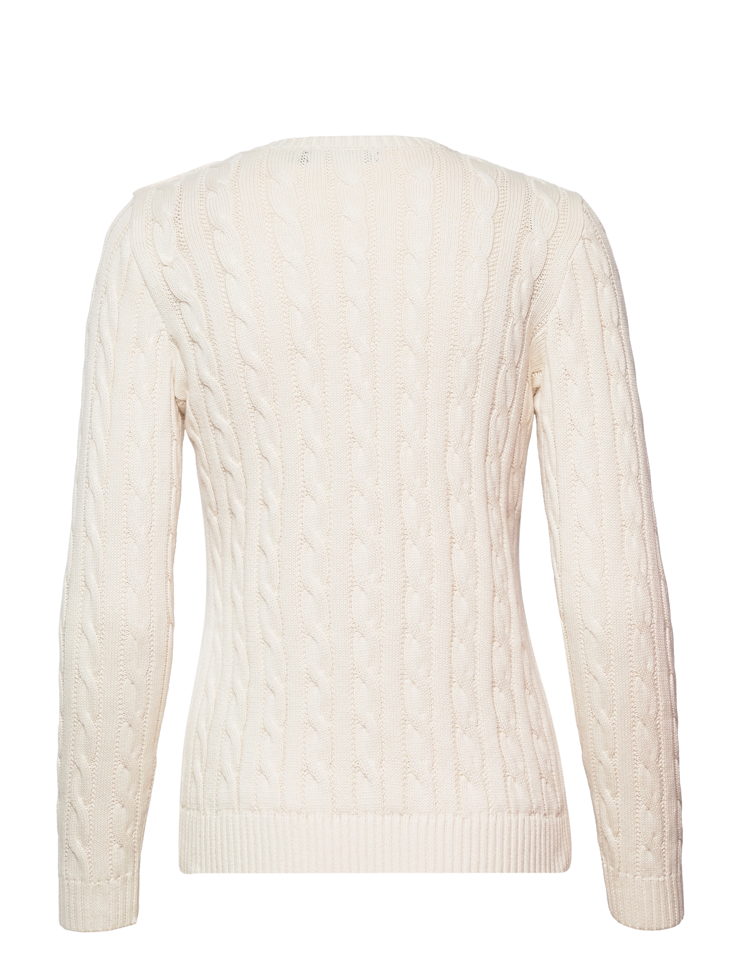 Lauren Ralph Lauren - Button-Trim Cable-Knit Sweater - mascarpone cream - 1
