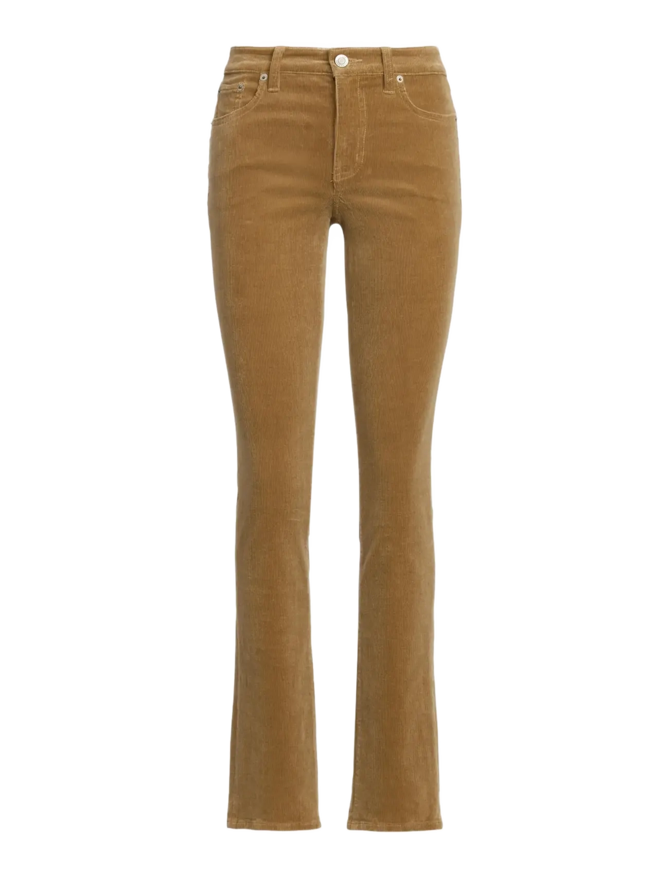 LAUREN RALPH LAUREN Stretch Kordsamt Mid-Rise Straight Hose Beige - 34 - Damen