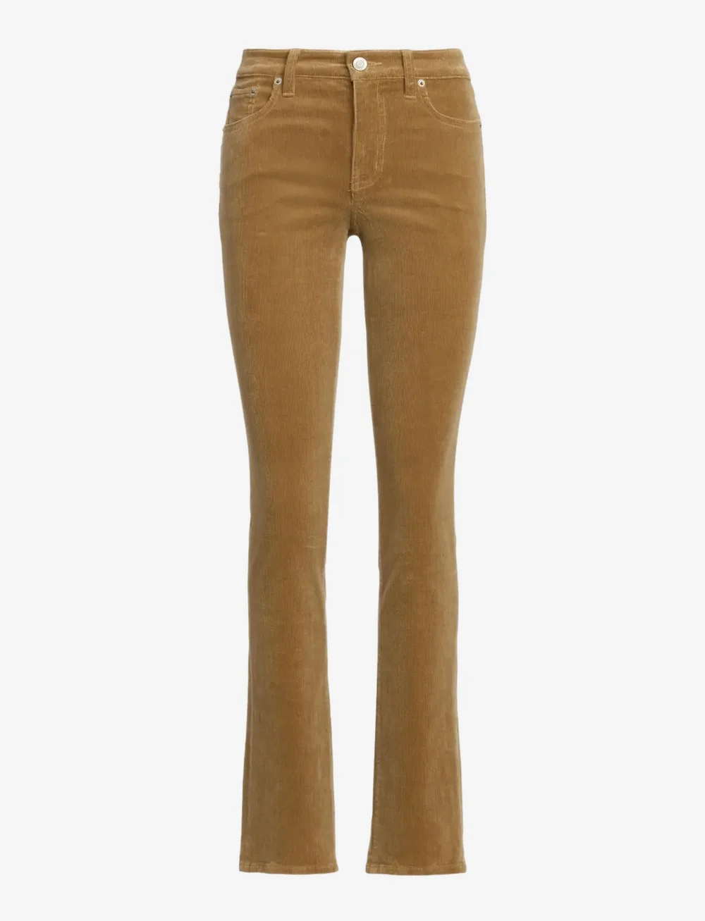 Lauren Ralph Lauren - Stretch Corduroy Mid-Rise Straight Pant - sirge säärega püksid - classic camel - 1
