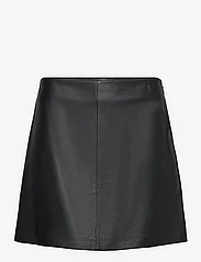 Lauren Ralph Lauren - Leather Pencil Miniskirt - odiniai sijonai - black - 0
