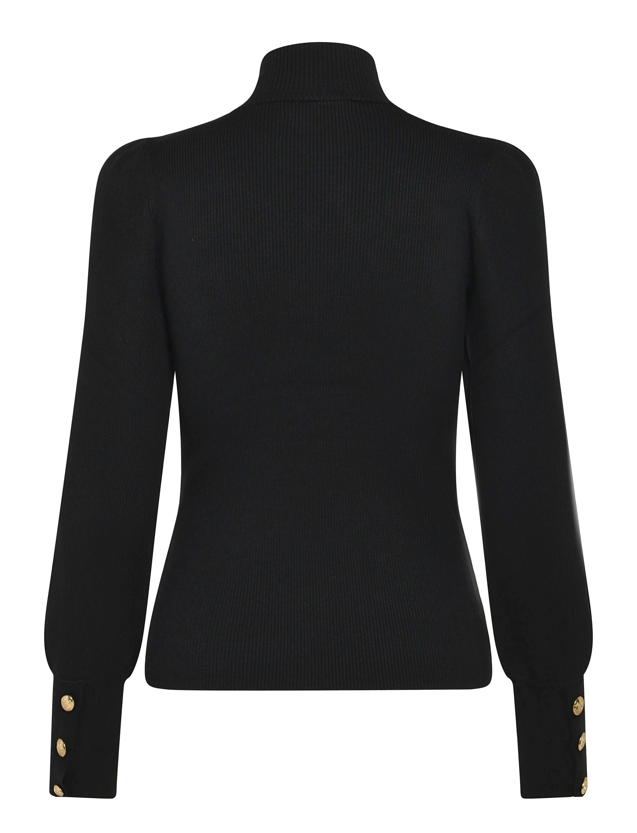 Lauren Ralph Lauren - Button-Trim Mockneck Sweater - rullekraver - black - 2