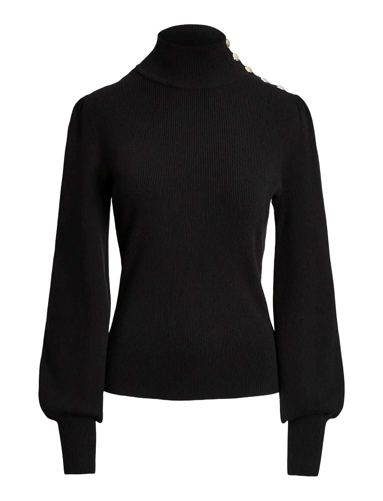 Lauren Ralph Lauren | Button-Trim Mockneck Sweater | XS
