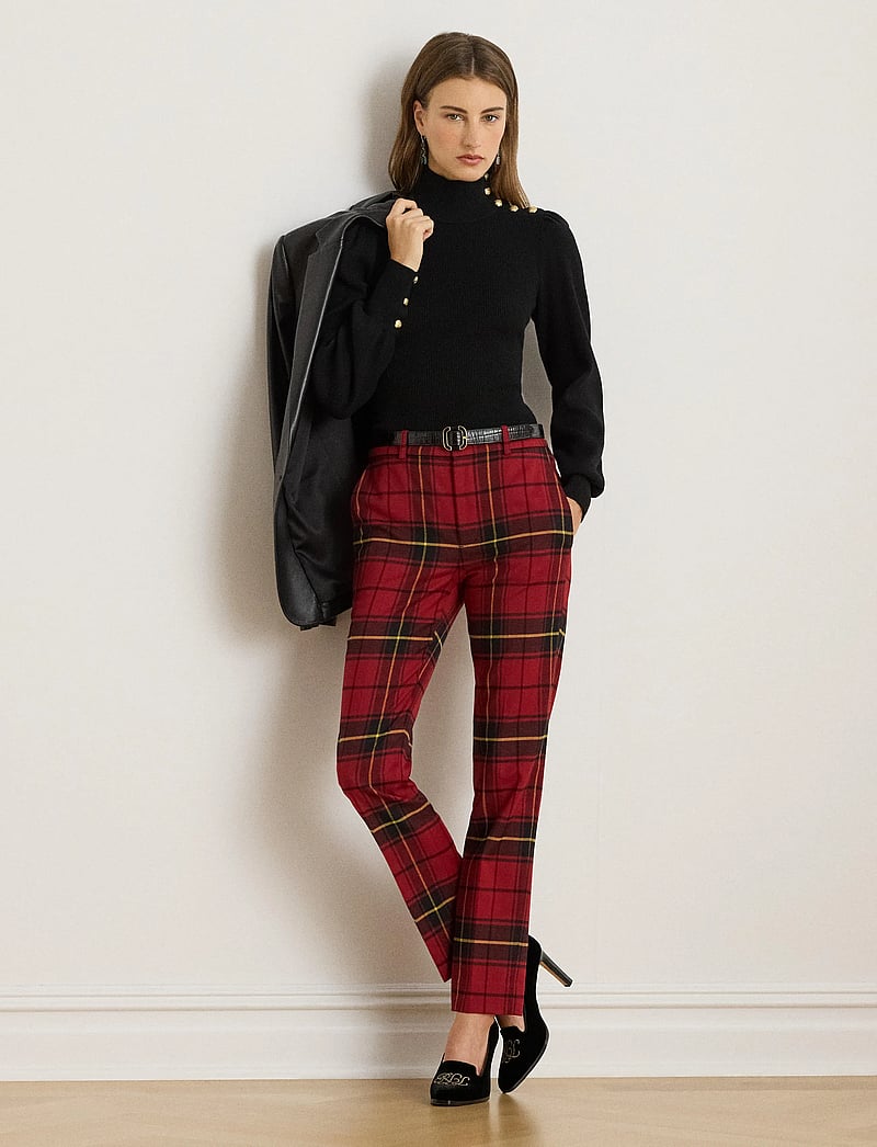 Lauren Ralph Lauren - Button-Trim Mockneck Sweater - pooloneuleet - polo black - 0