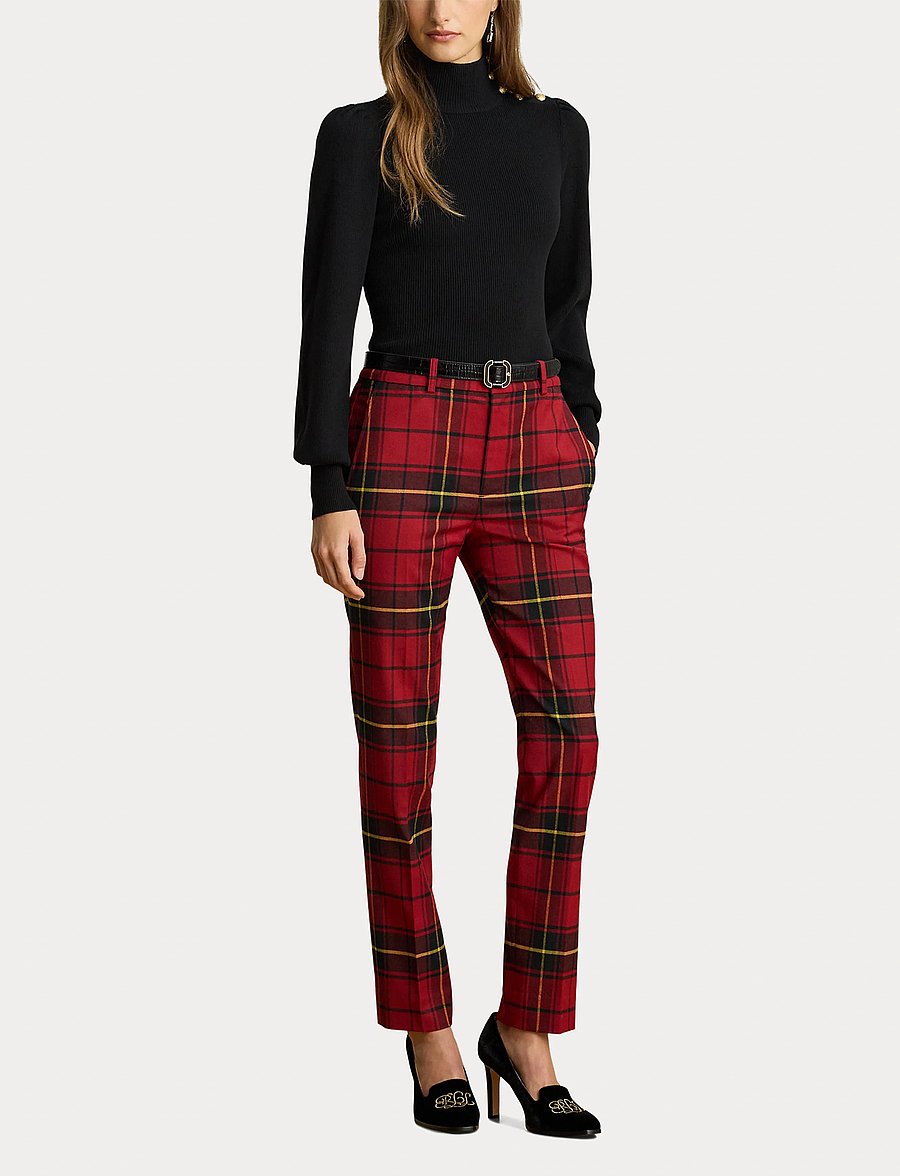 Lauren Ralph Lauren - Button-Trim Mockneck Sweater - rollkragenpullover - polo black - 4