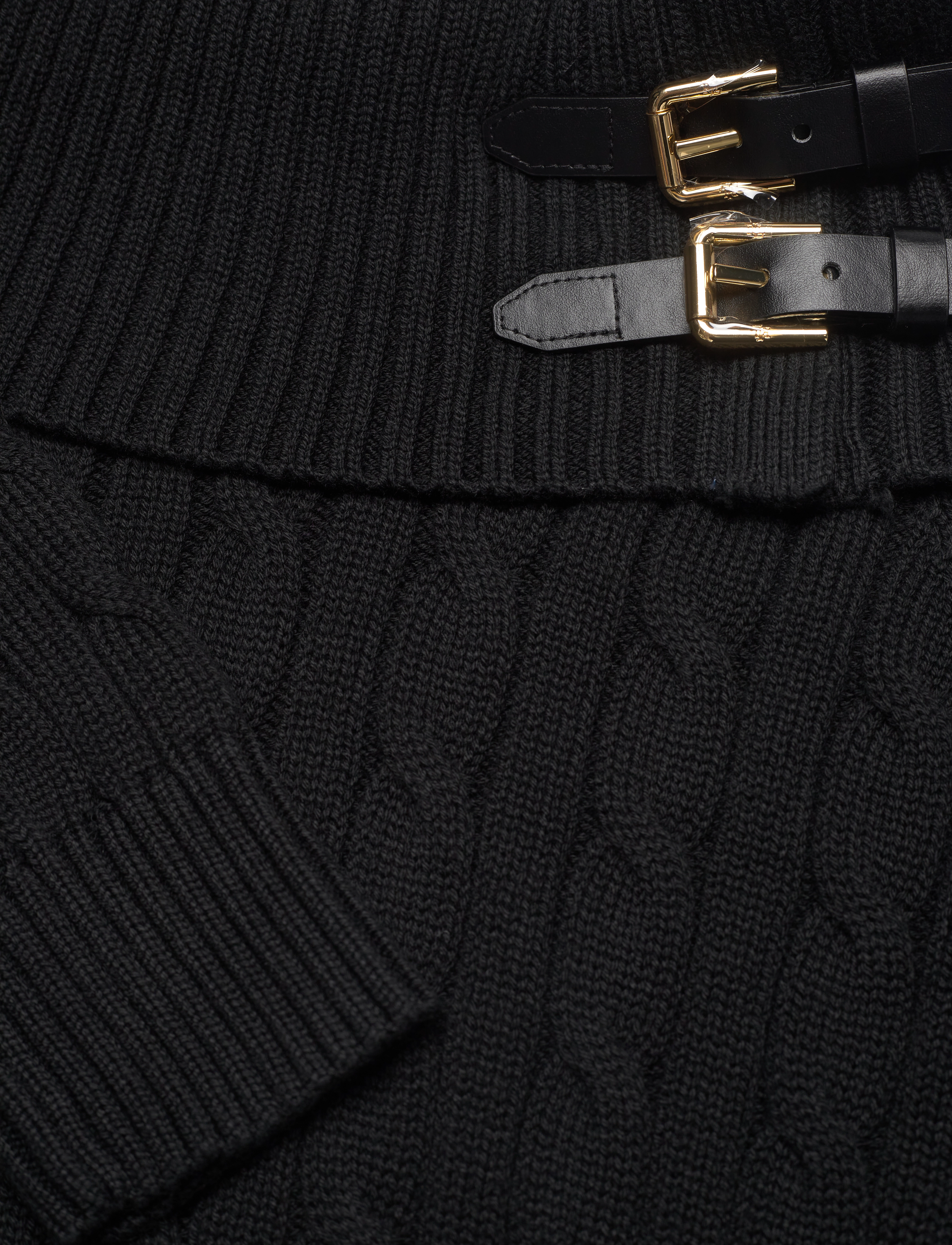 Lauren Ralph Lauren - Off-the-Shoulder Cable-Knit Sweater - polo black - 3