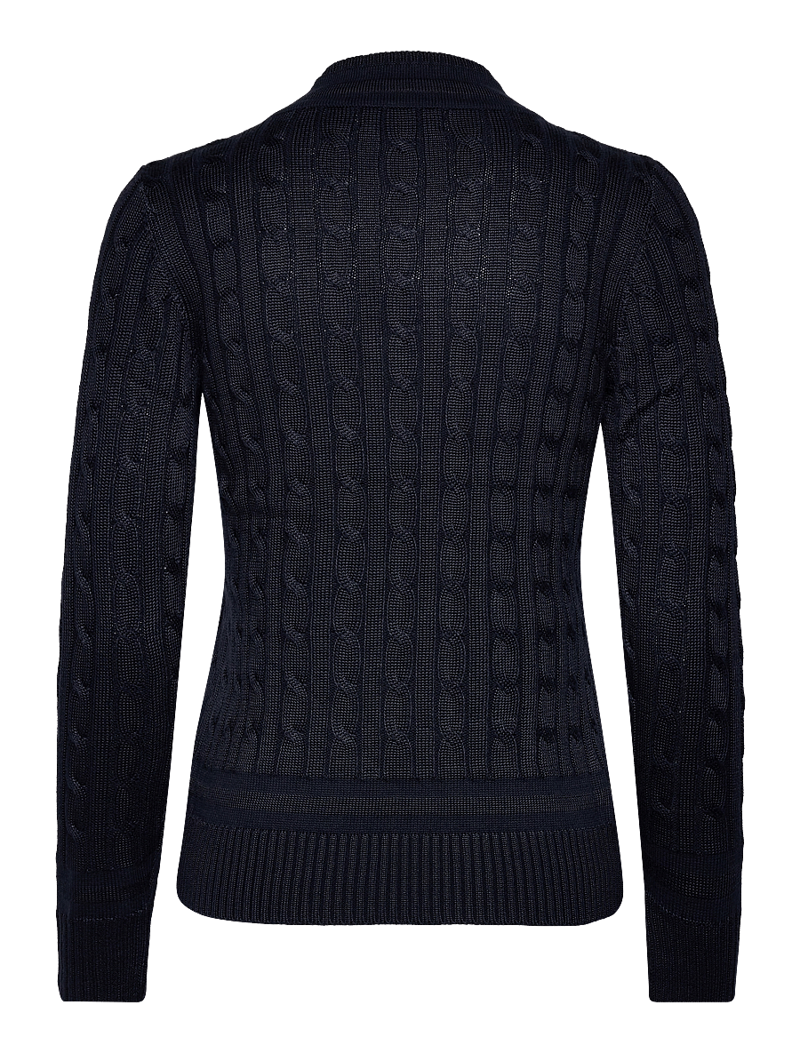 Lauren Ralph Lauren - Kabelstickad crickettröja - stickade tröjor - lauren navy - 2